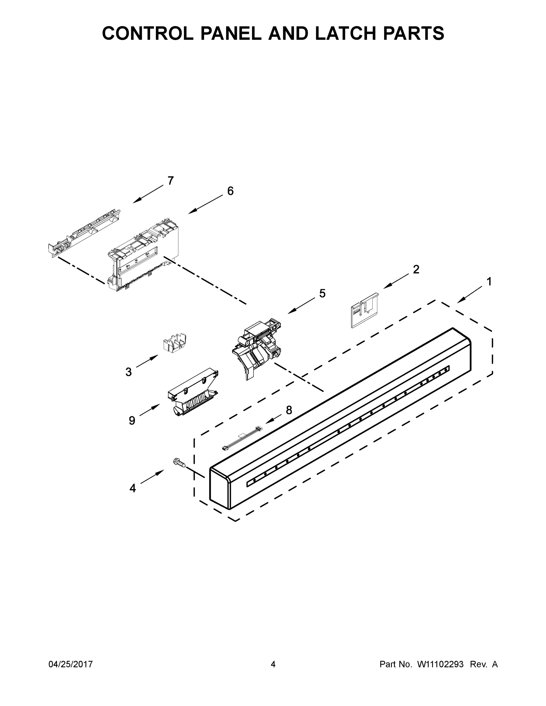 03 - CONTROL PANEL AND LATCH PARTS