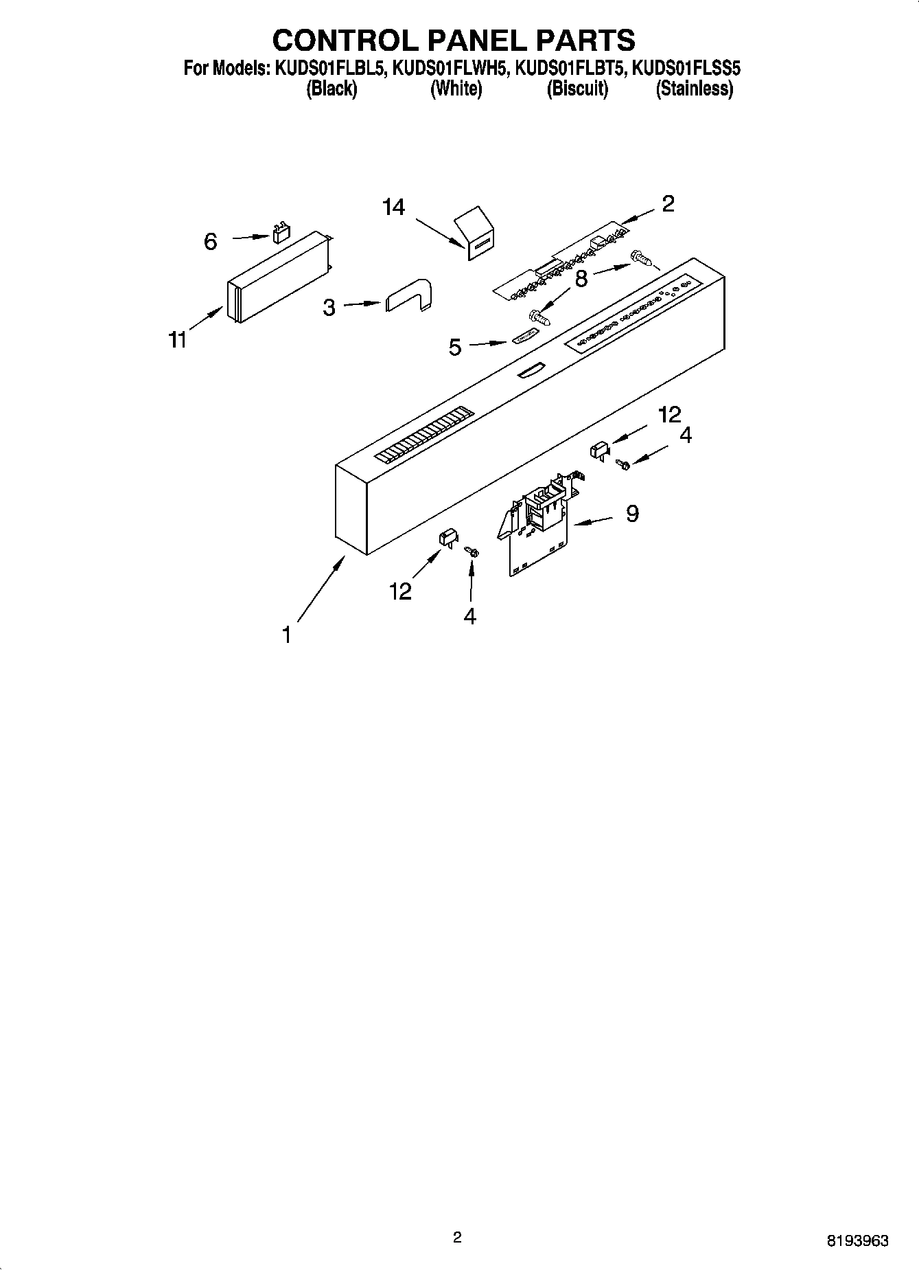 02 - CONTROL PANEL PARTS