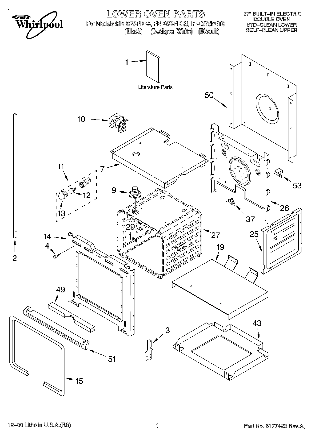 01 - LOWER OVEN, LITERATURE