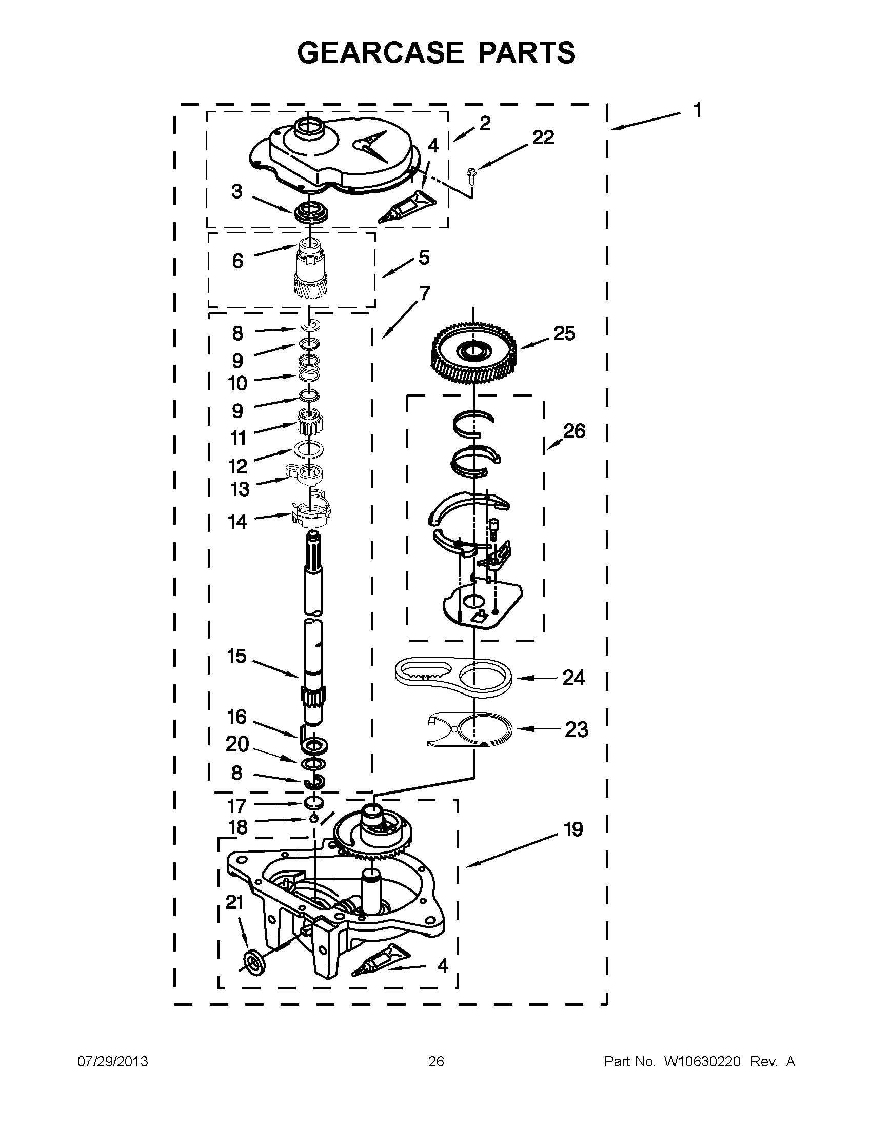 13 - GEARCASE PARTS