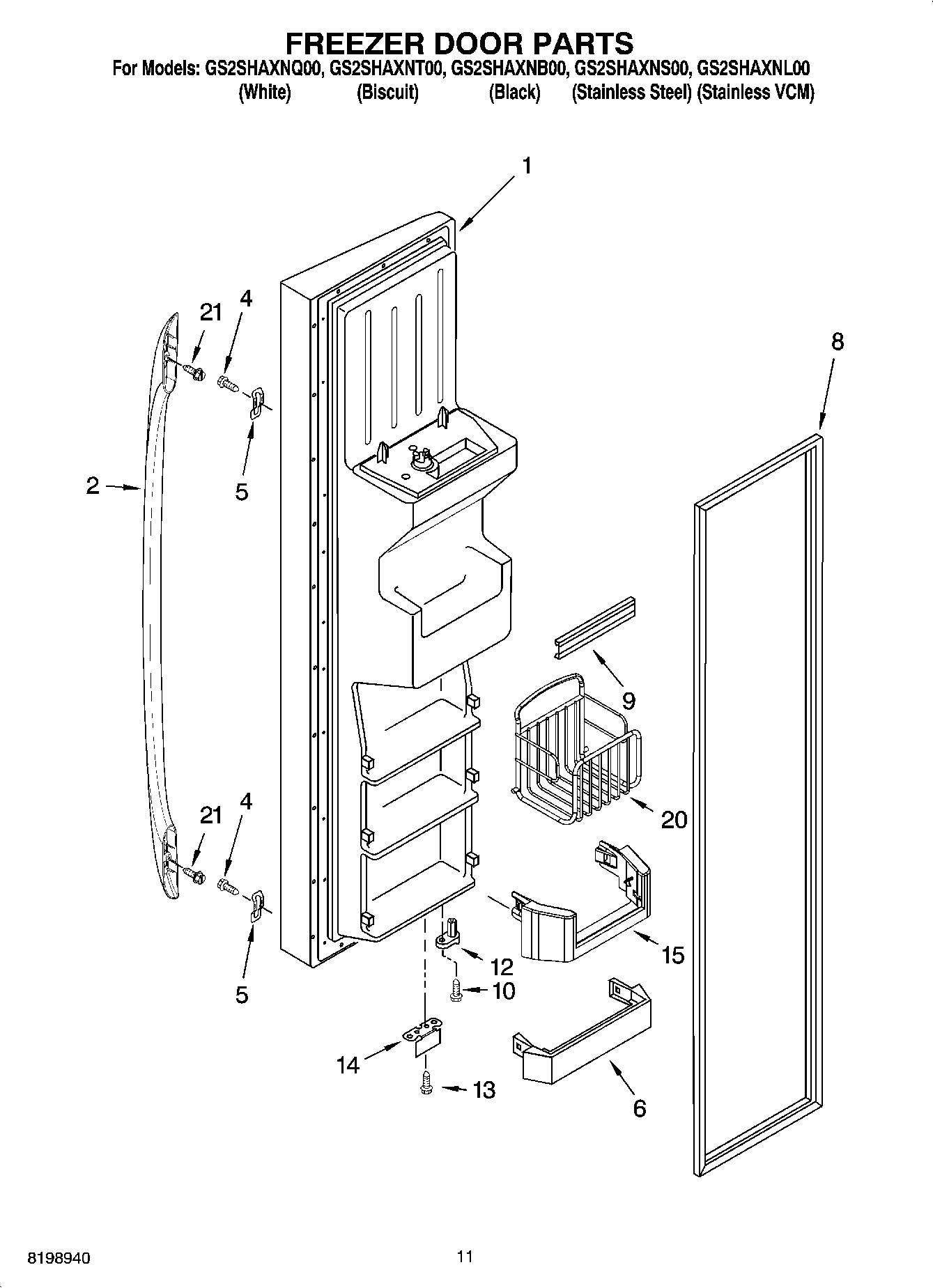 07 - FREEZER DOOR PARTS