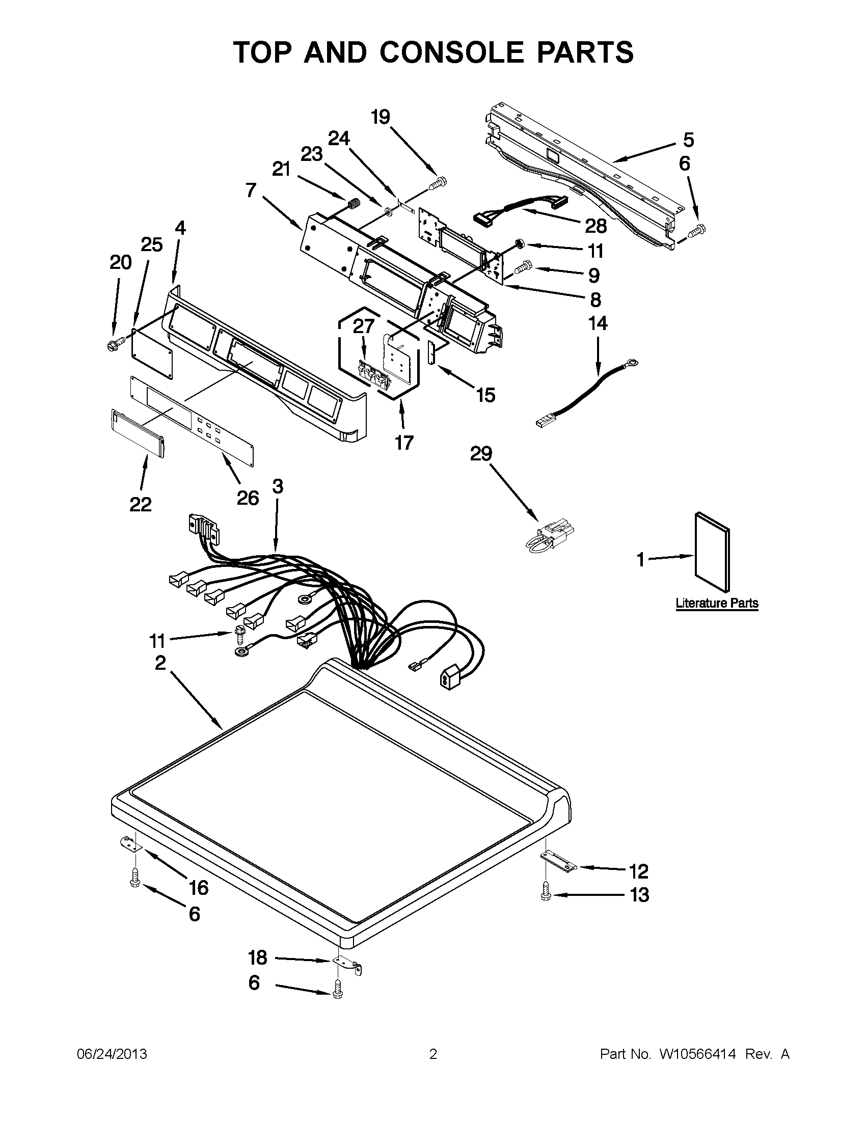 01 - TOP AND CONSOLE PARTS