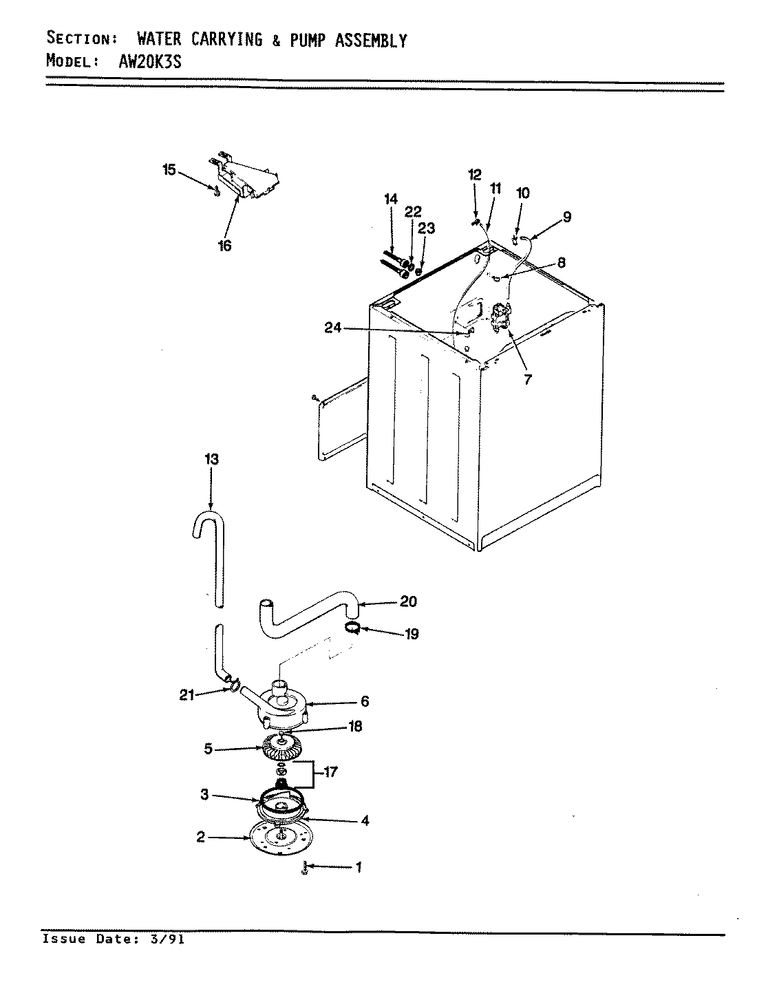 11 - WATER CARRYING & PUMP ASSY.