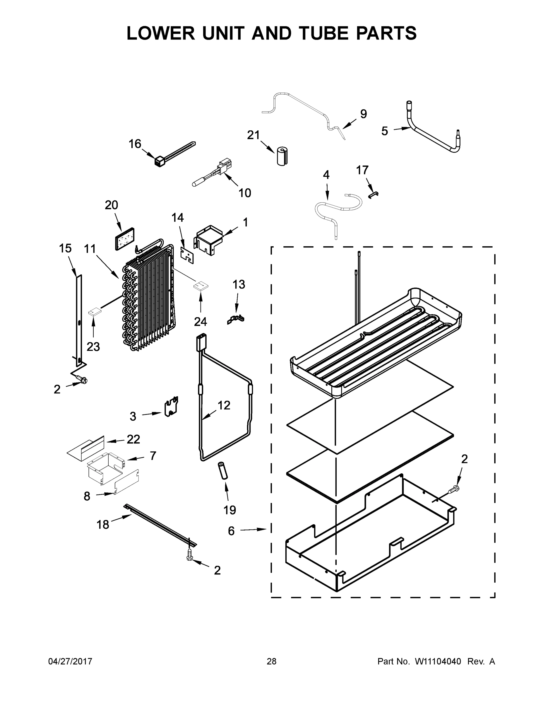 15 - LOWER UNIT AND TUBE PARTS