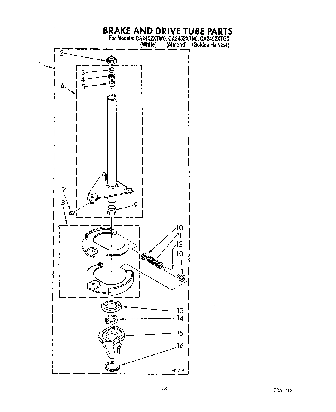 10 - BRAKE AND DRIVE TUBE