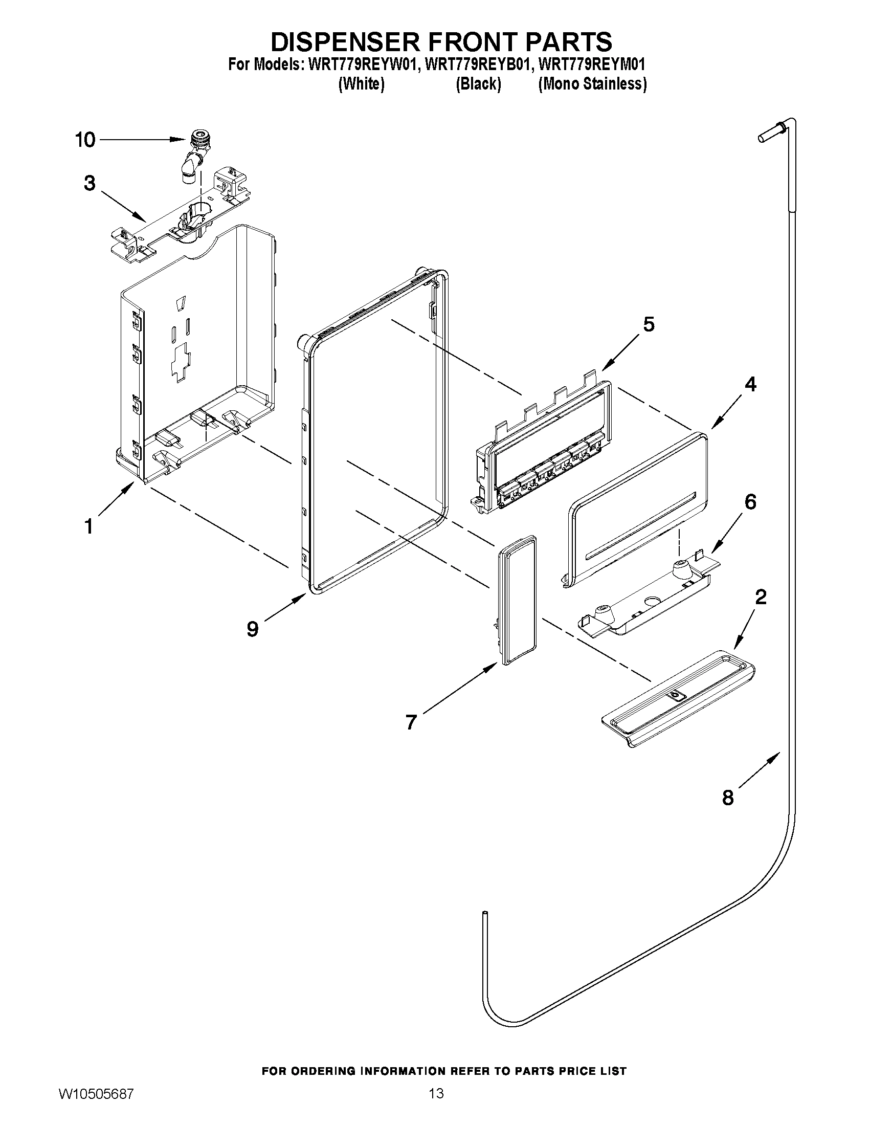 08 - DISPENSER FRONT PARTS