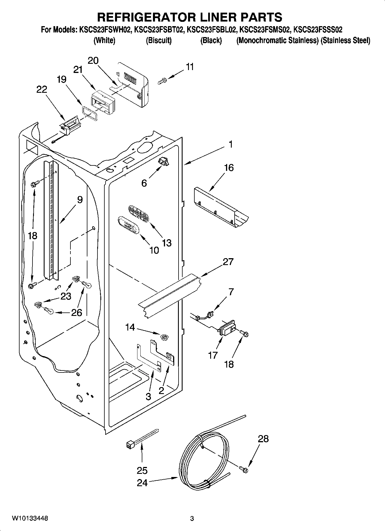 02 - REFRIGERATOR LINER PARTS