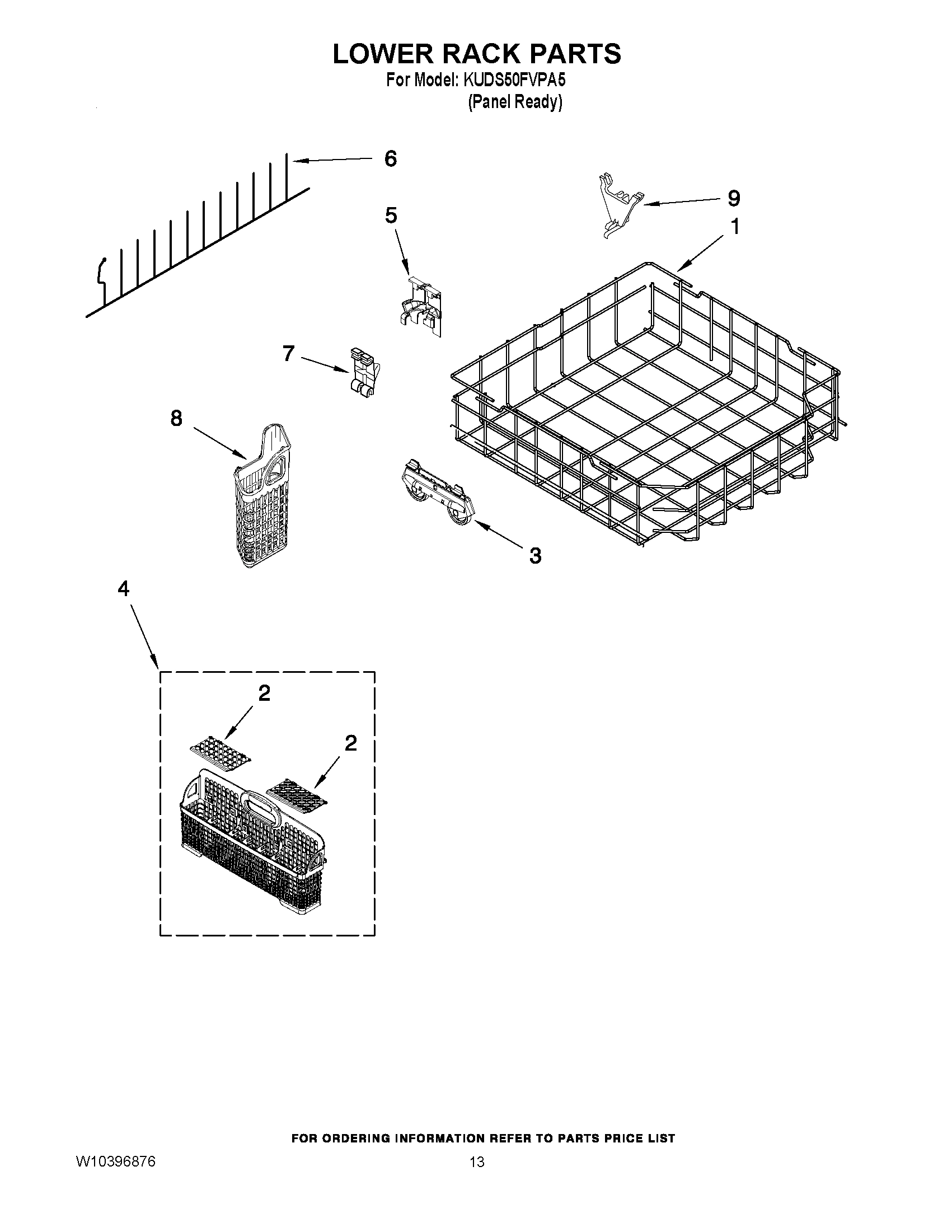 10 - LOWER RACK PARTS