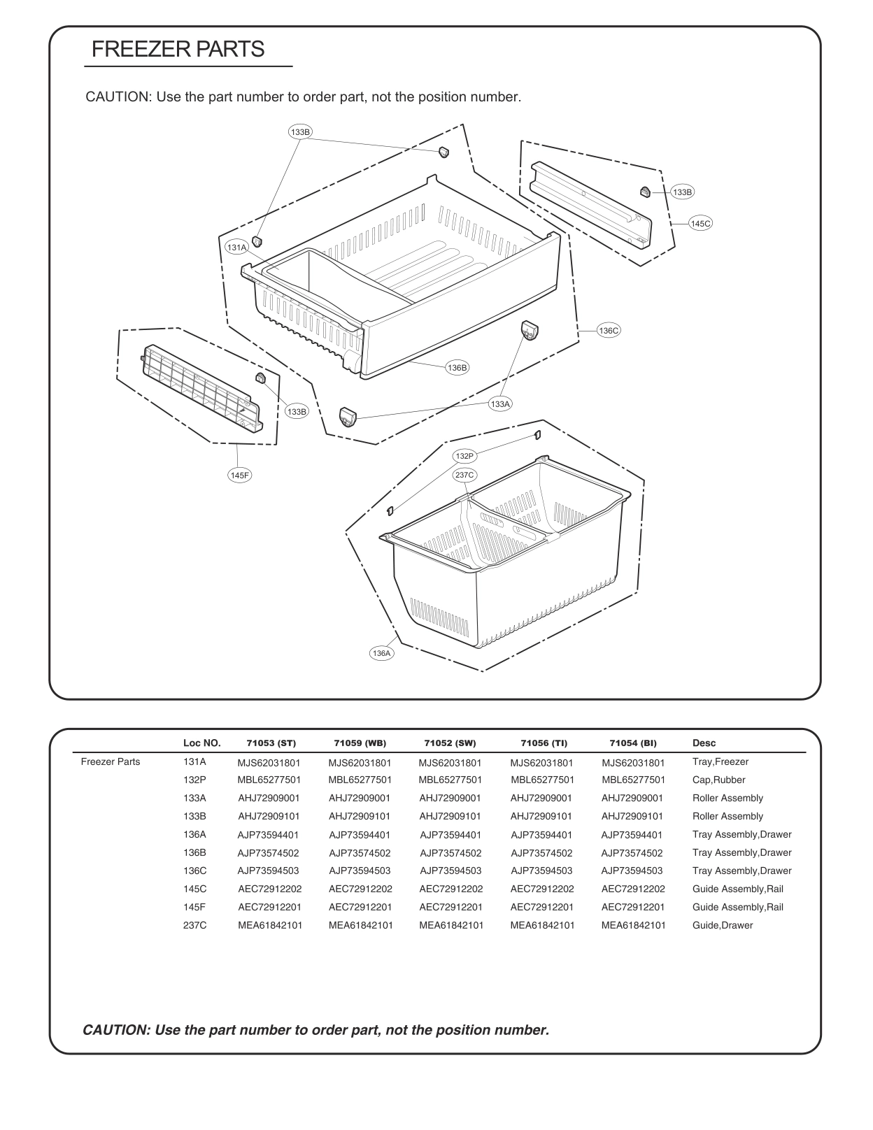 FREEZER PARTS