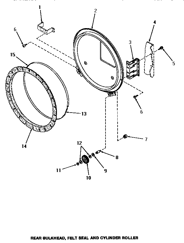 17 - REAR BLKHD, FELT SEAL & CYLINDER ROLLER