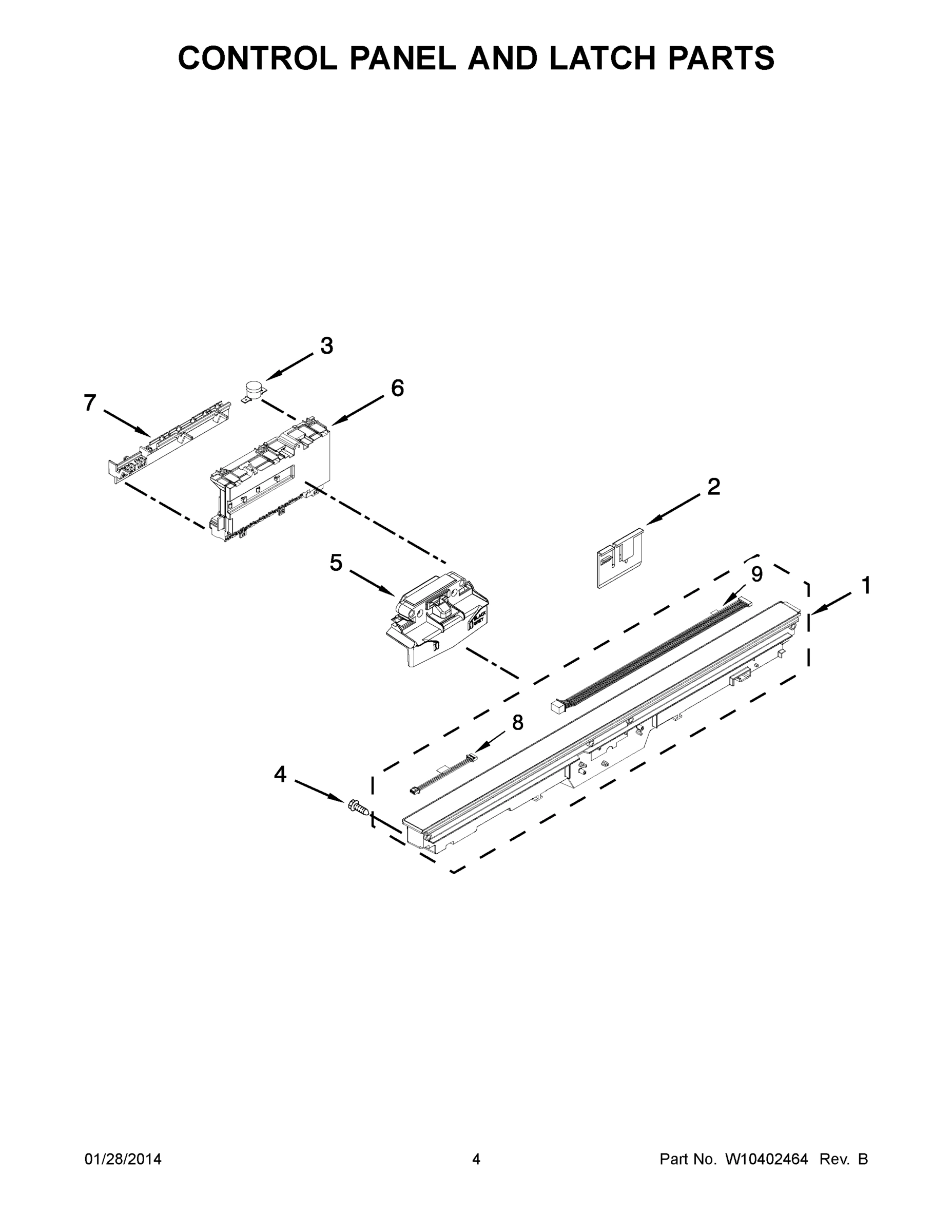 03 - CONTROL PANEL AND LATCH PARTS