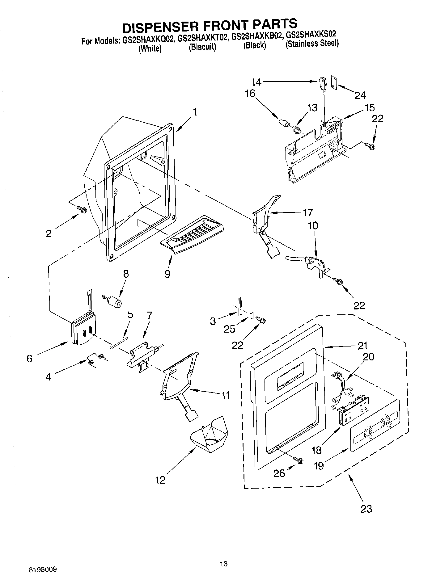 08 - DISPENSER FRONT PARTS
