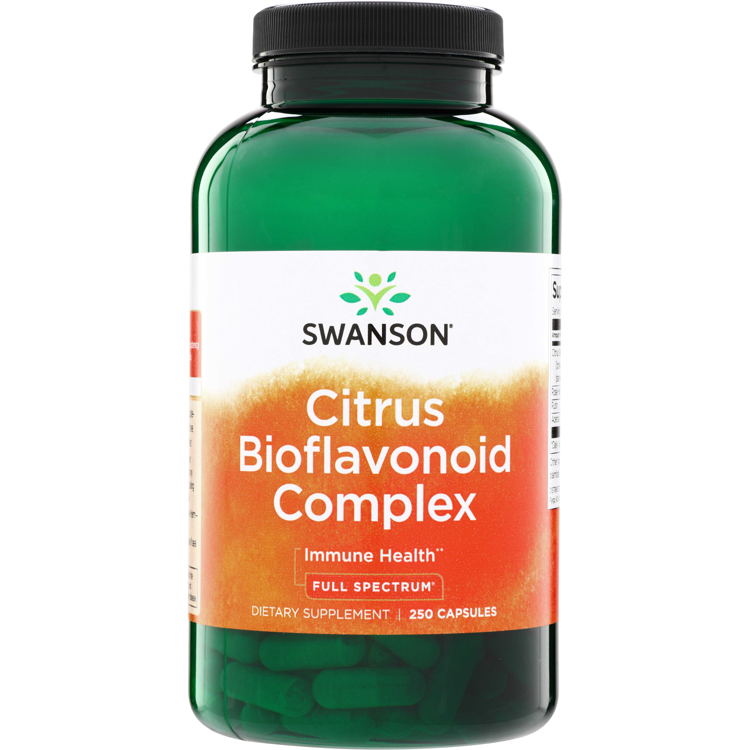 Swanson Full Spectrum Citrus Bioflavonoid Complex, Aids Vitamin C Absorption and Immune Health, Bitter Orange Bioflavonoids, 250 Capsules, 1 Pack