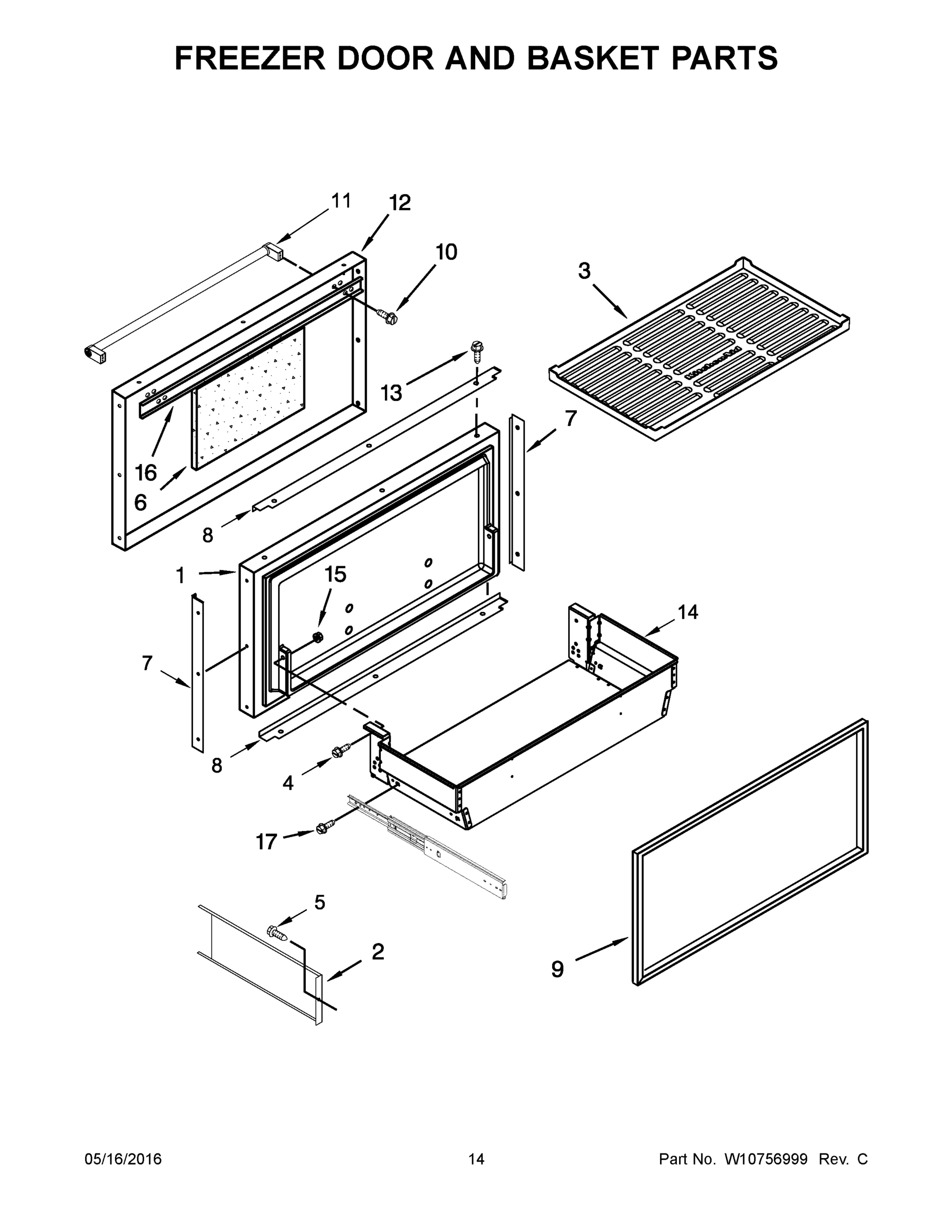 08 - FREEZER DOOR AND BASKET PARTS