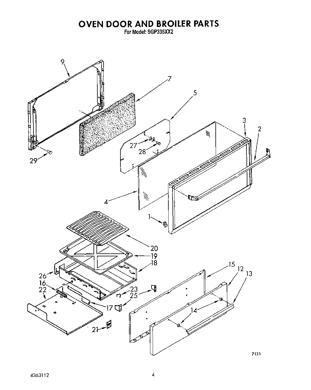04 - OVEN DOOR AND BROILER