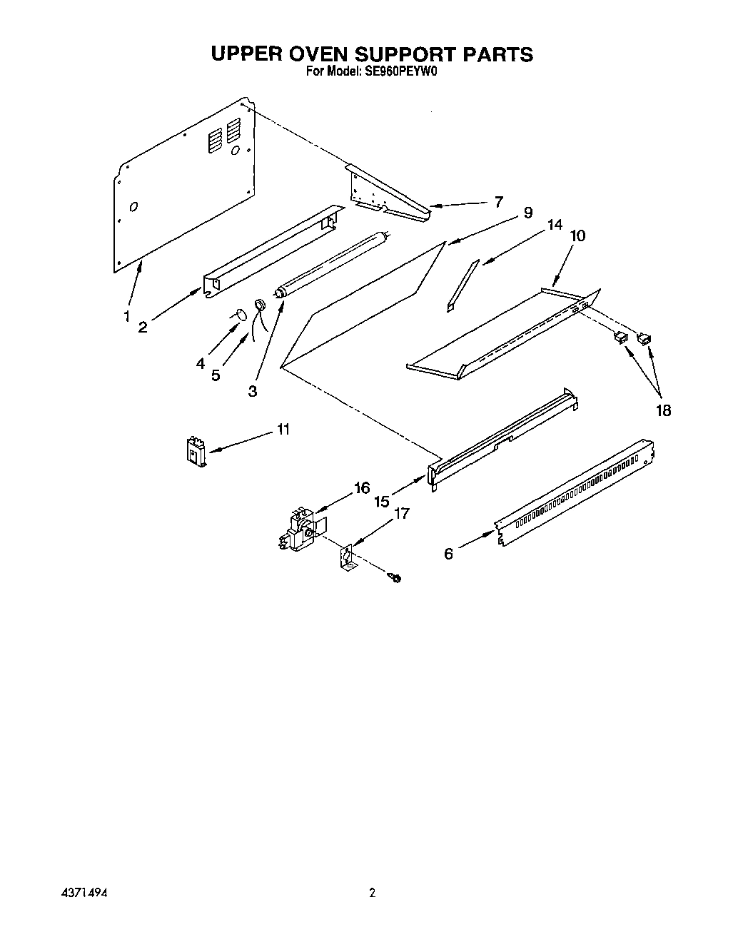 02 - UPPER OVEN SUPPORT