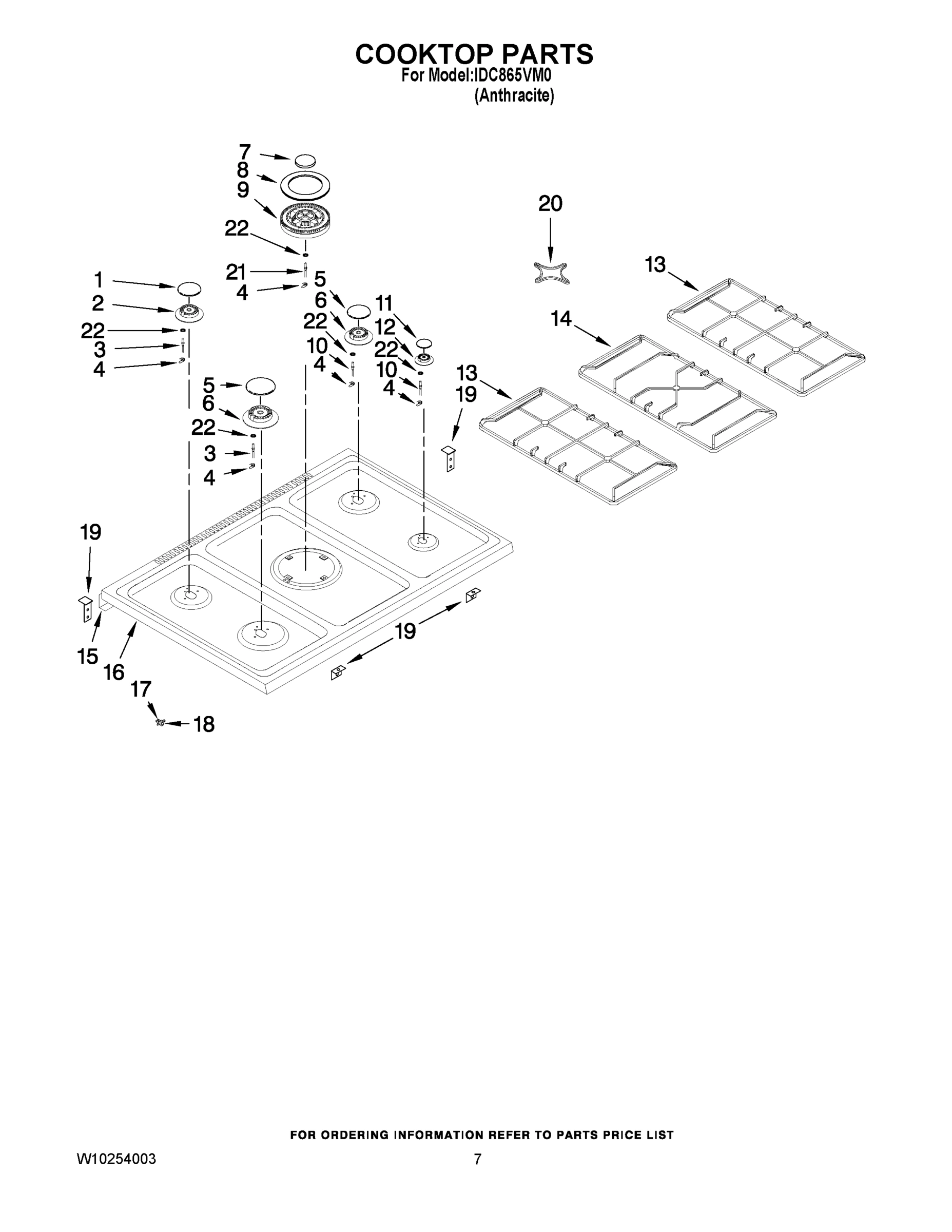 06 - COOKTOP PARTS
