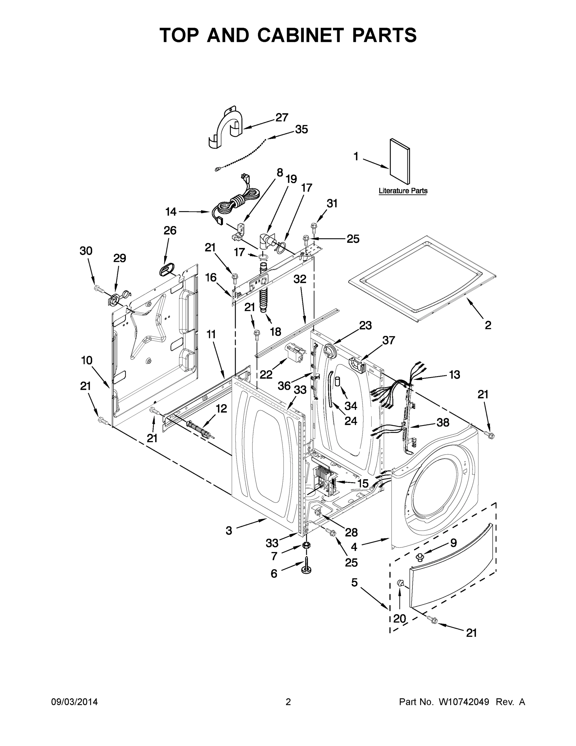 02 - TOP AND CABINET PARTS