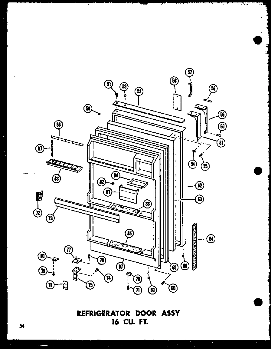 07 - REF DOOR ASSY 16 CU. FT.