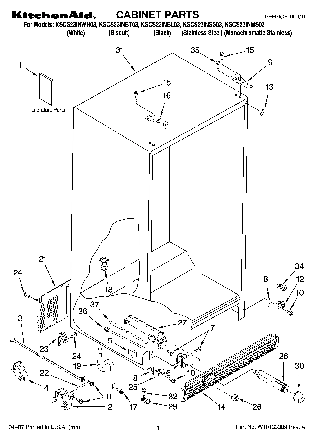 01 - CABINET PARTS