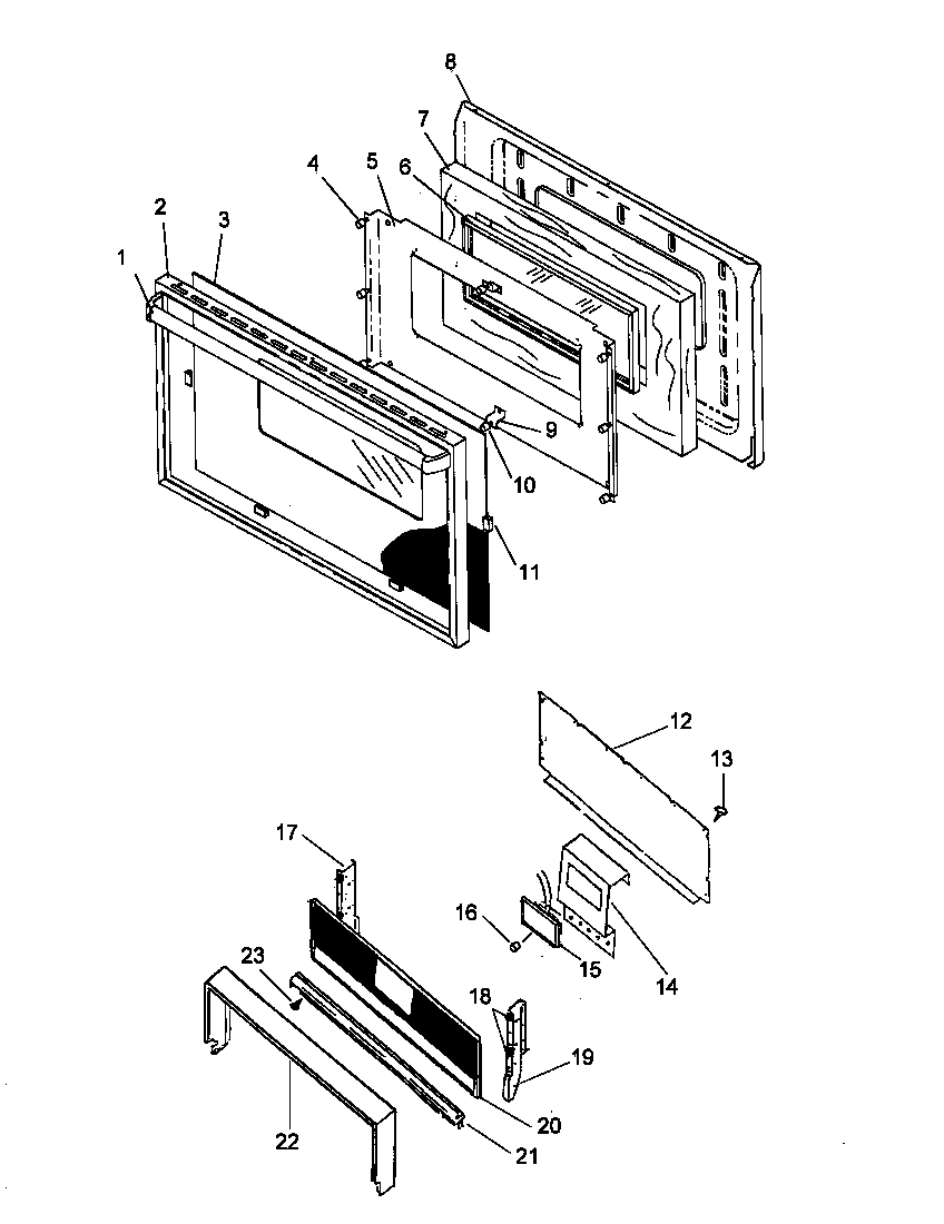 04 - OVEN DOOR AND BACKGUARD ASSY