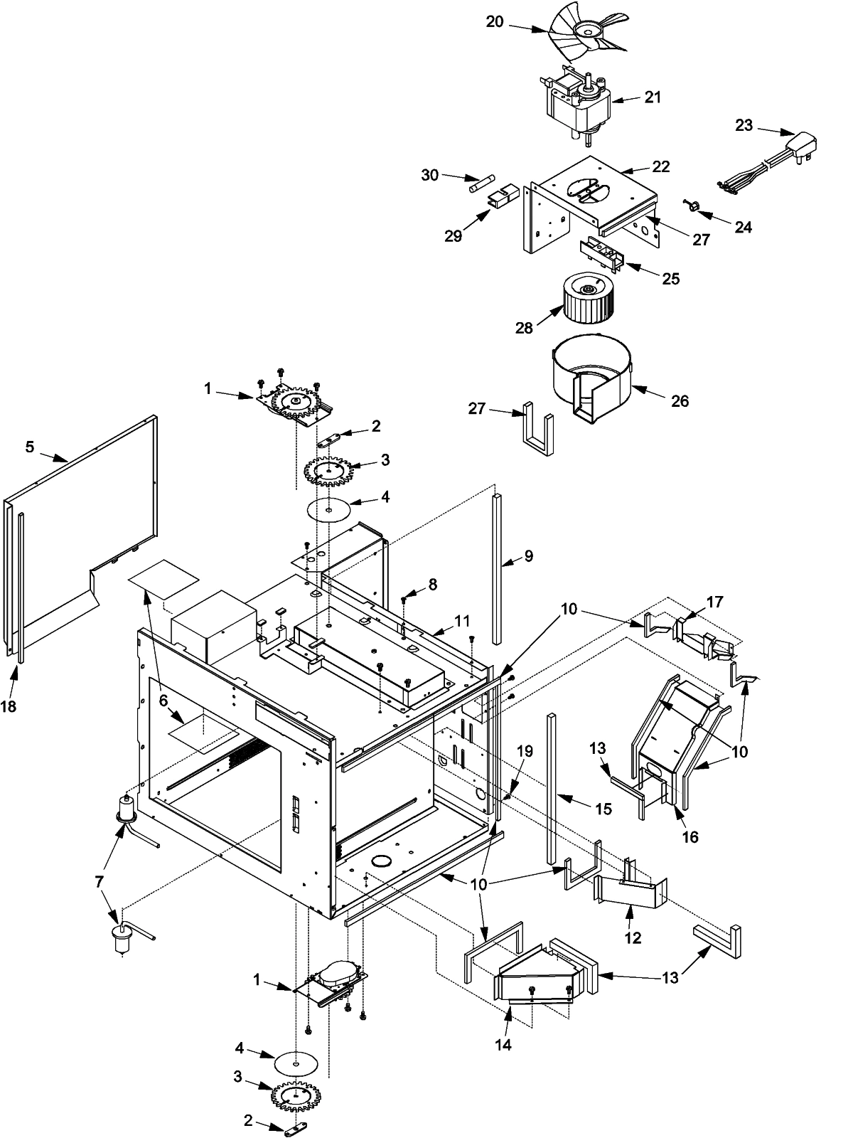 ANTENNAS, BLOWER, DUCTS,