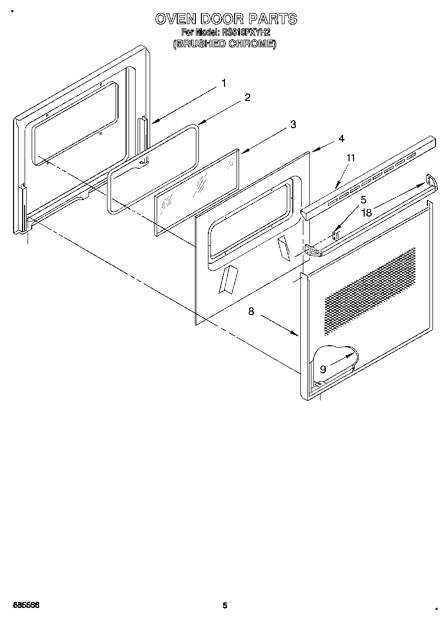 04 - OVEN DOOR, OPTIONAL