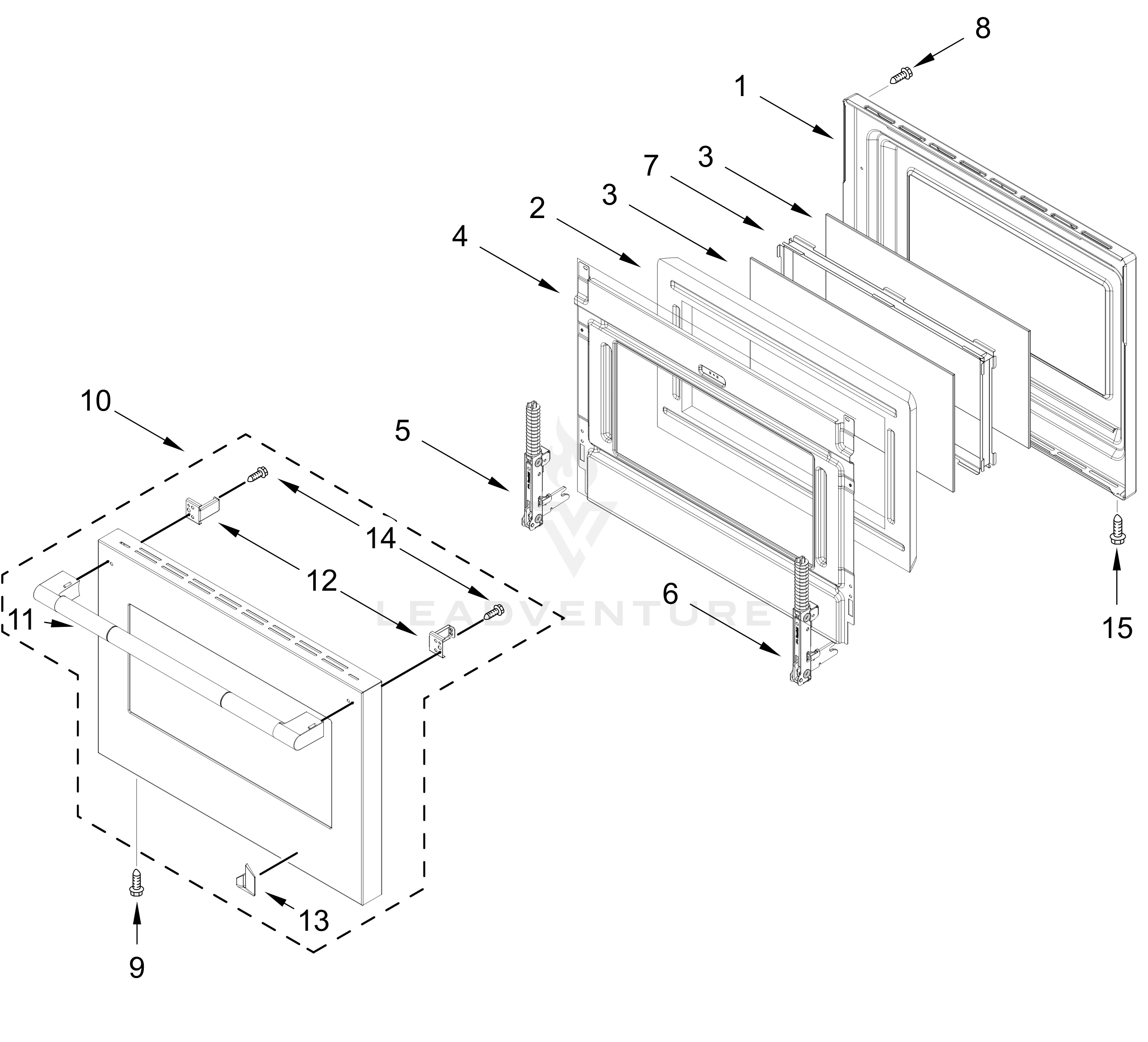 30-IN OVEN DOOR PARTS