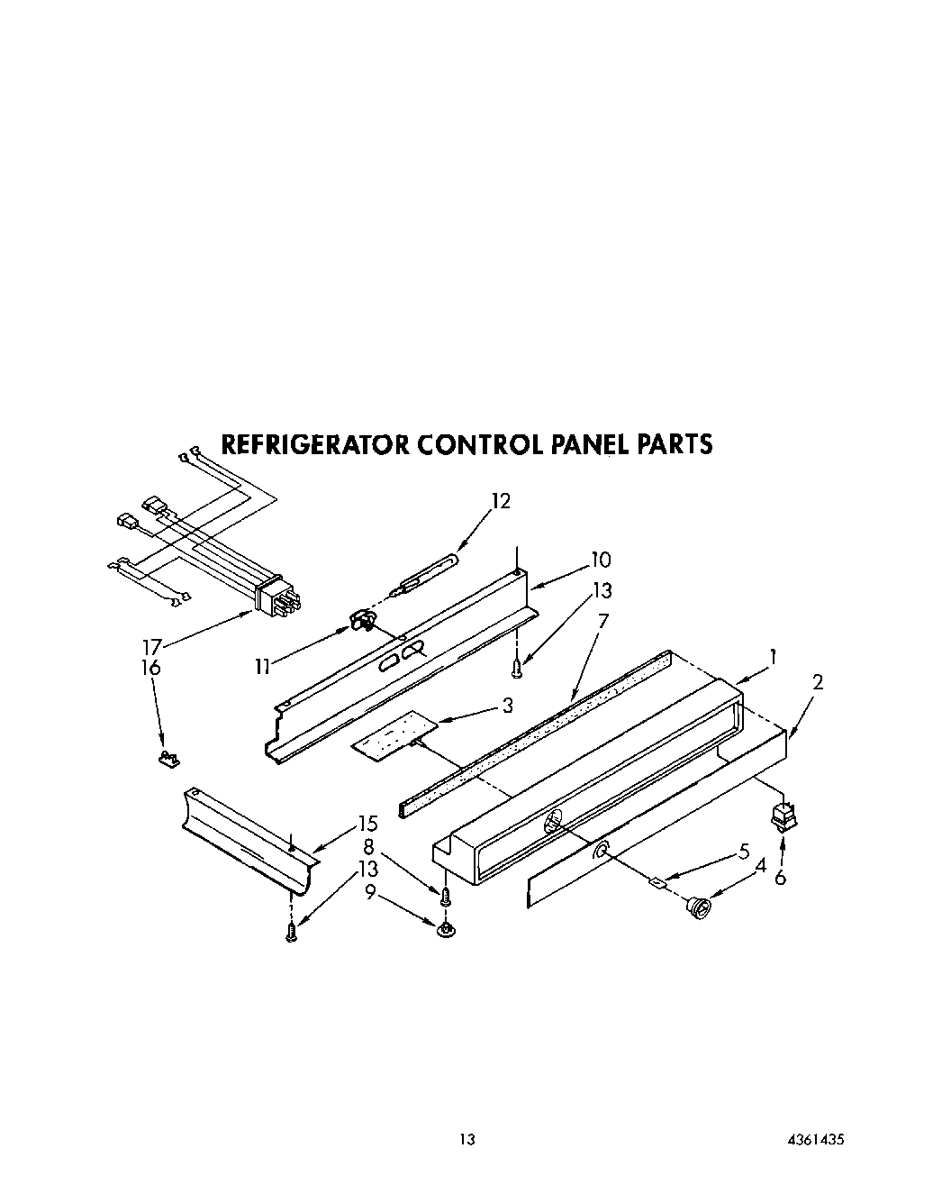 10 - REFRIGERATOR CONTROL PANEL