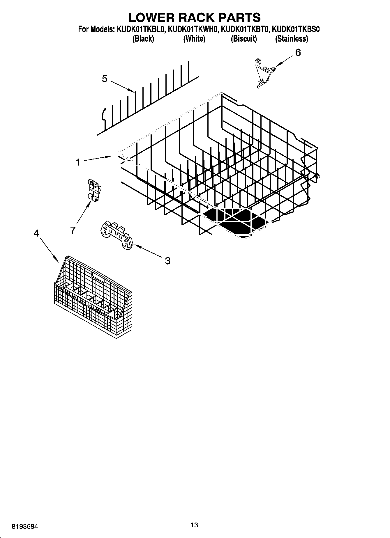 10 - LOWER RACK PARTS
