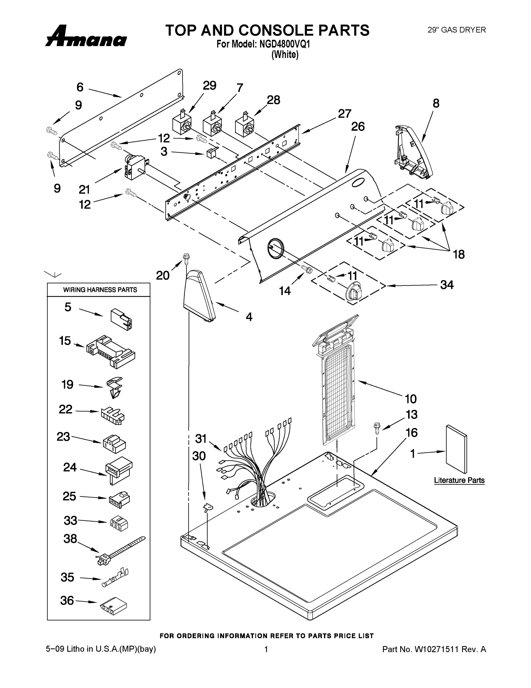 01 - TOP AND CONSOLE PARTS