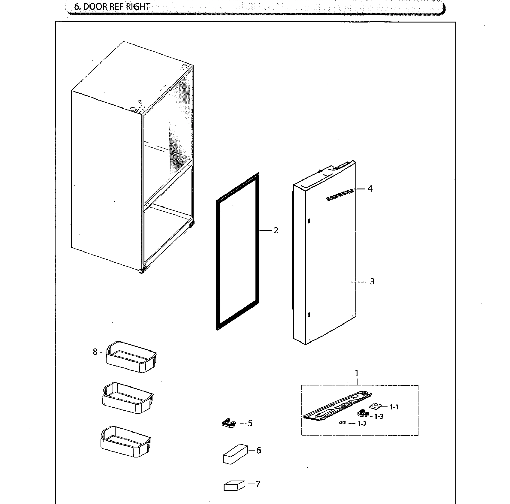 FRIDGE DOOR RT