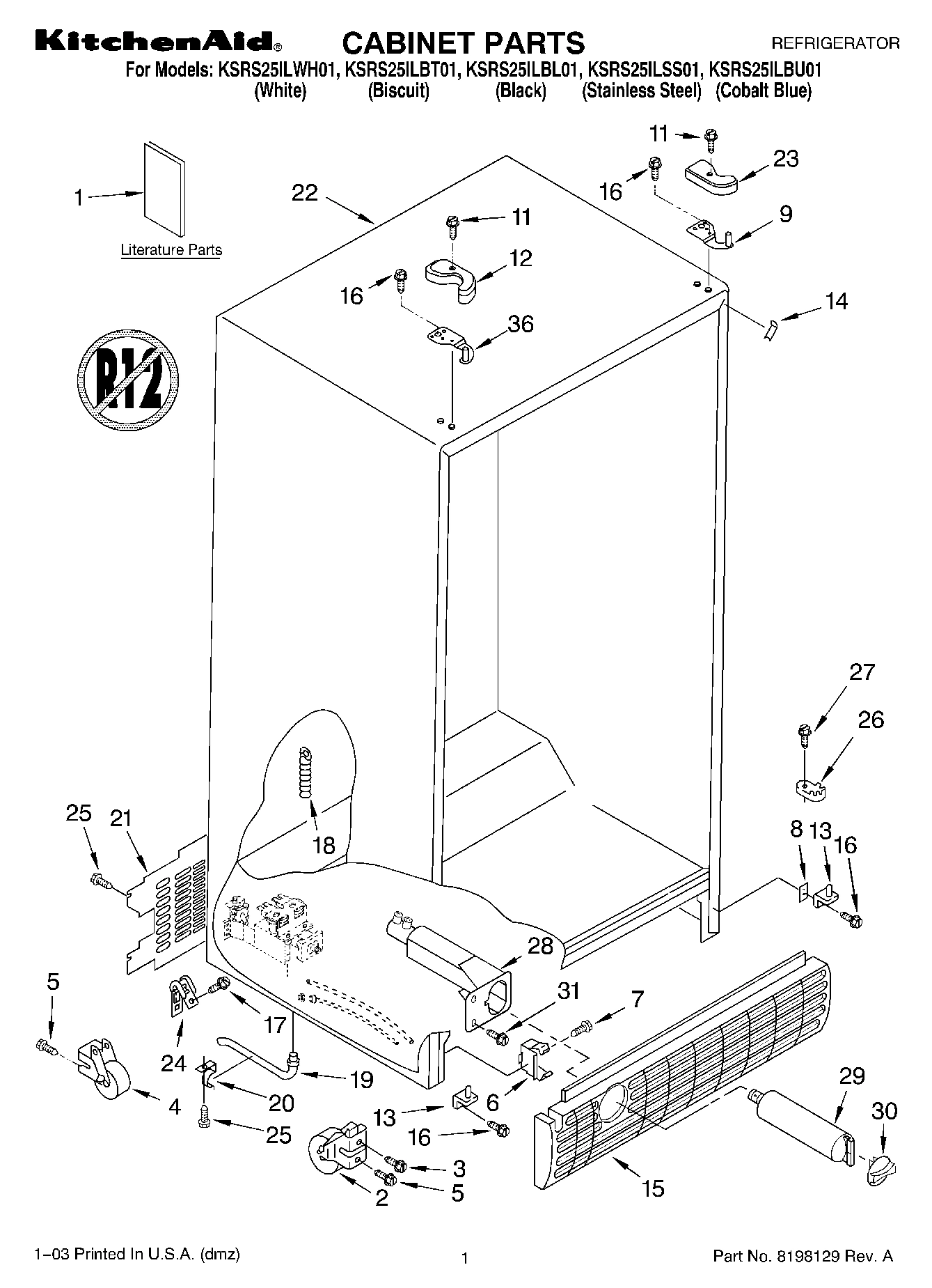 01 - CABINET PARTS