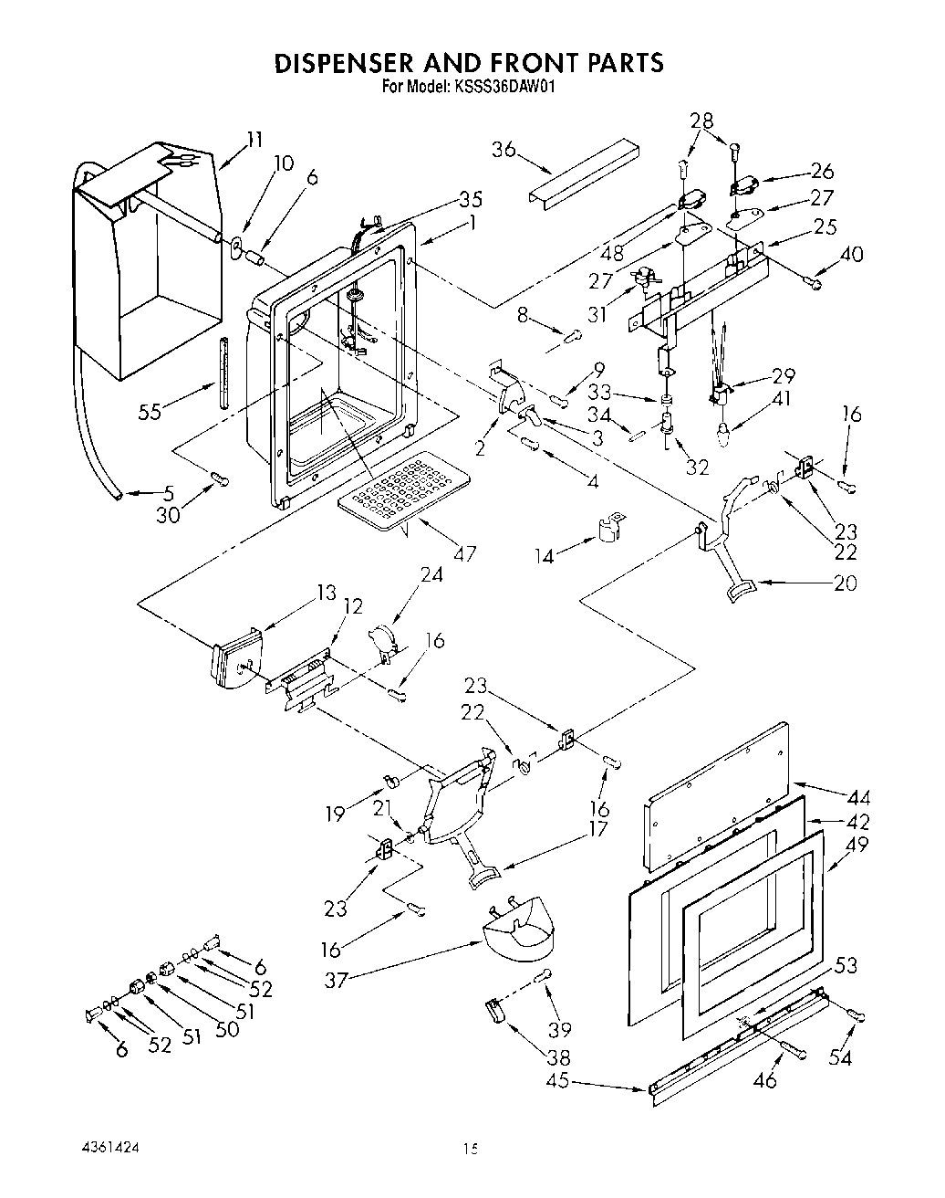 12 - DISPENSER AND FRONT