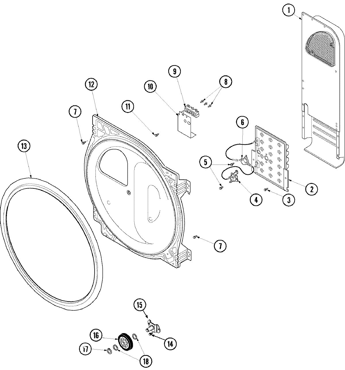 06 - REAR BULKHEAD, AIR DUCT, HEATER & ROLLER