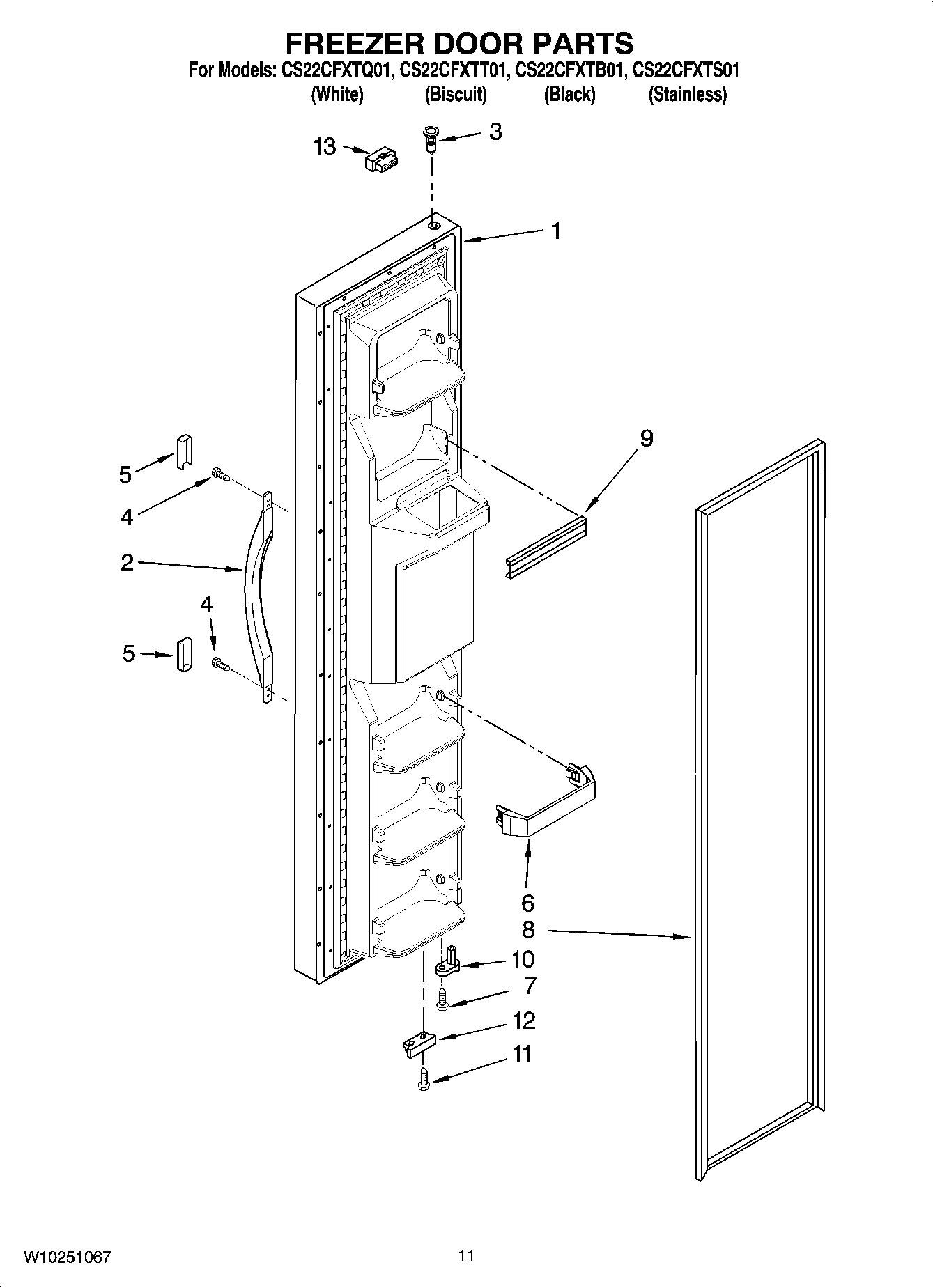 07 - FREEZER DOOR PARTS