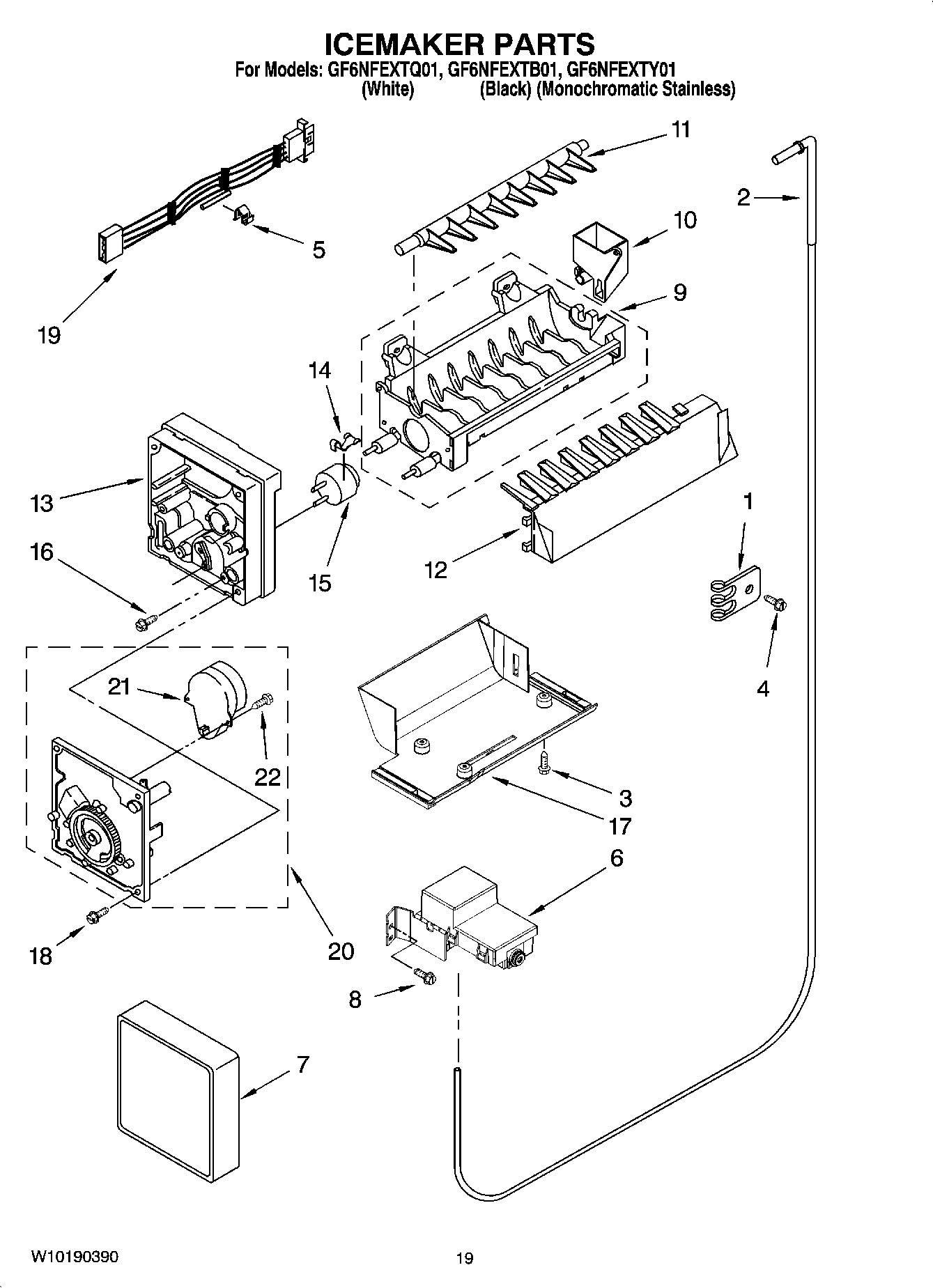 12 - ICEMAKER PARTS, OPTIONAL PARTS (NOT INCLUDED)