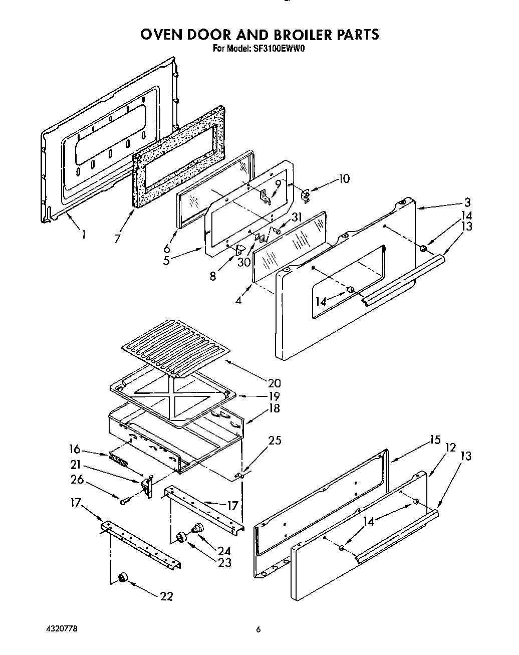 05 - OVEN DOOR AND BROILER