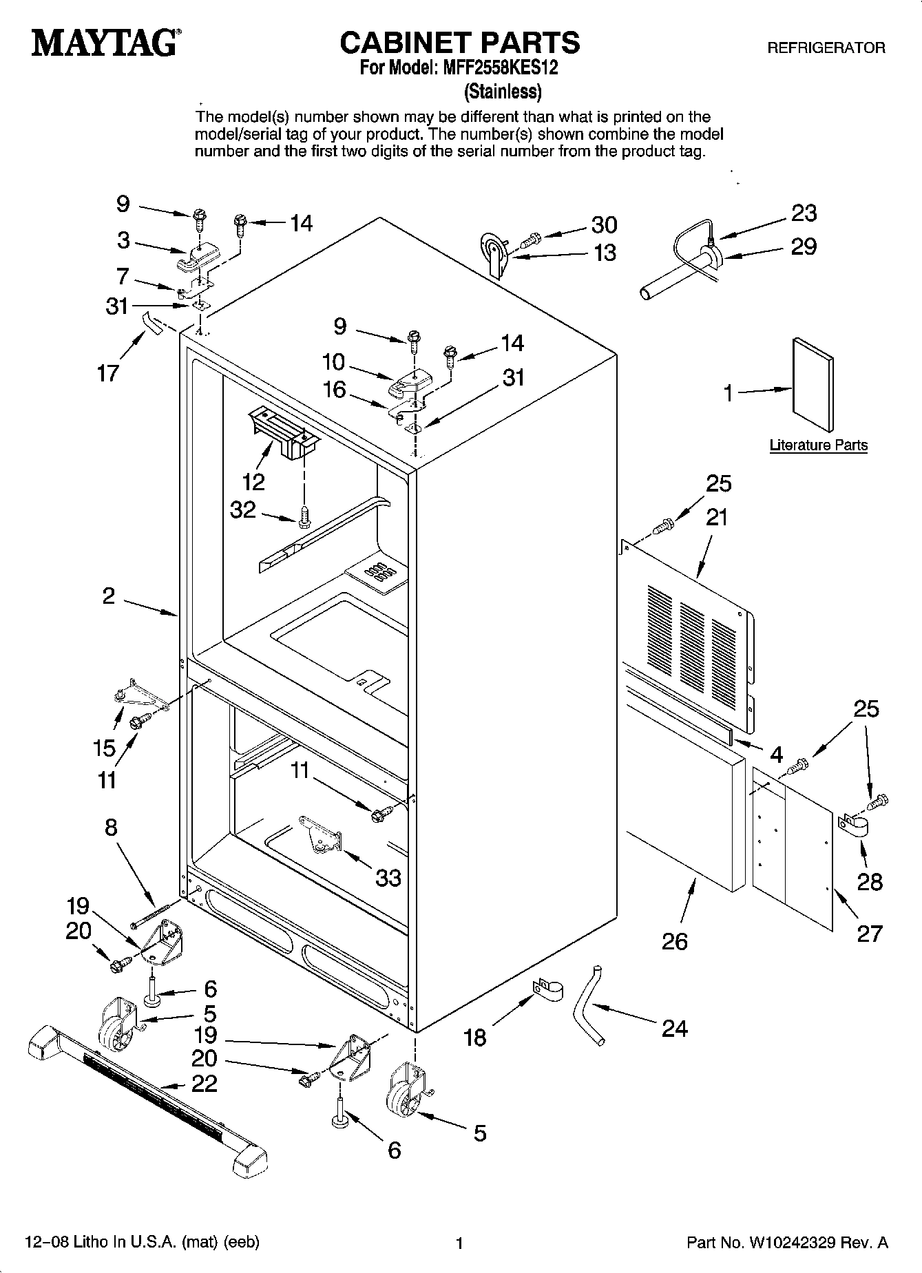 01 - CABINET PARTS