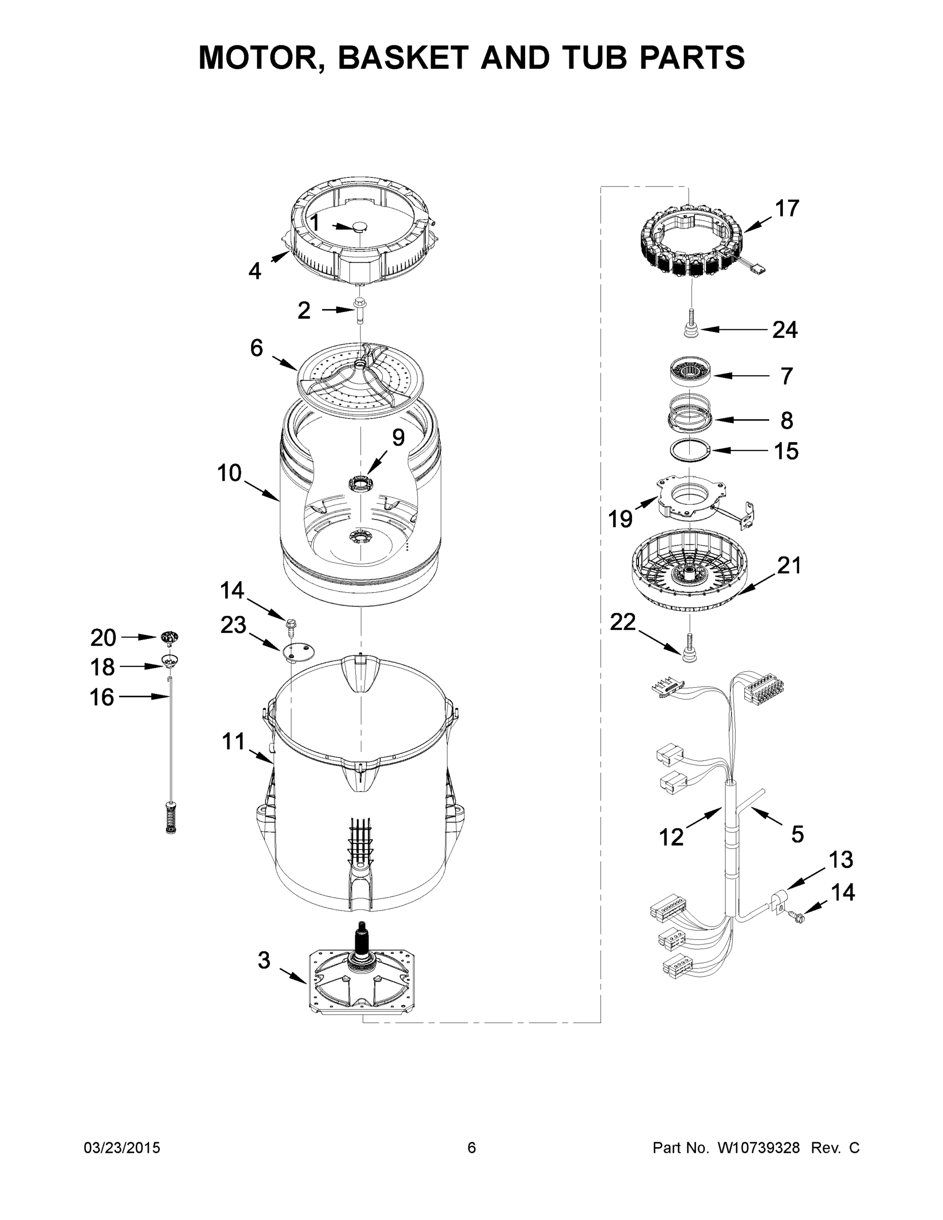 04 - MOTOR, BASKET AND TUB PARTS