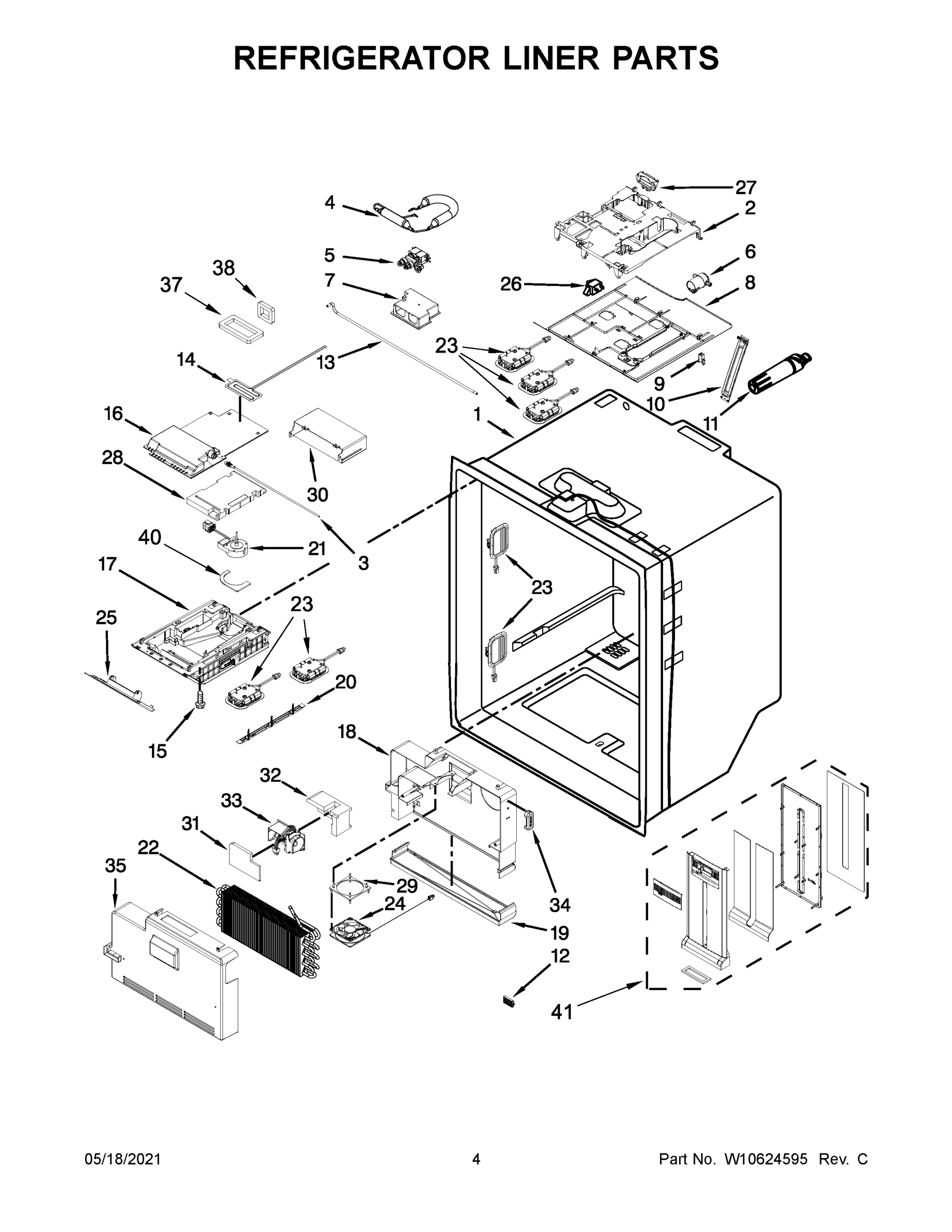 03 - REFRIGERATOR LINER PARTS