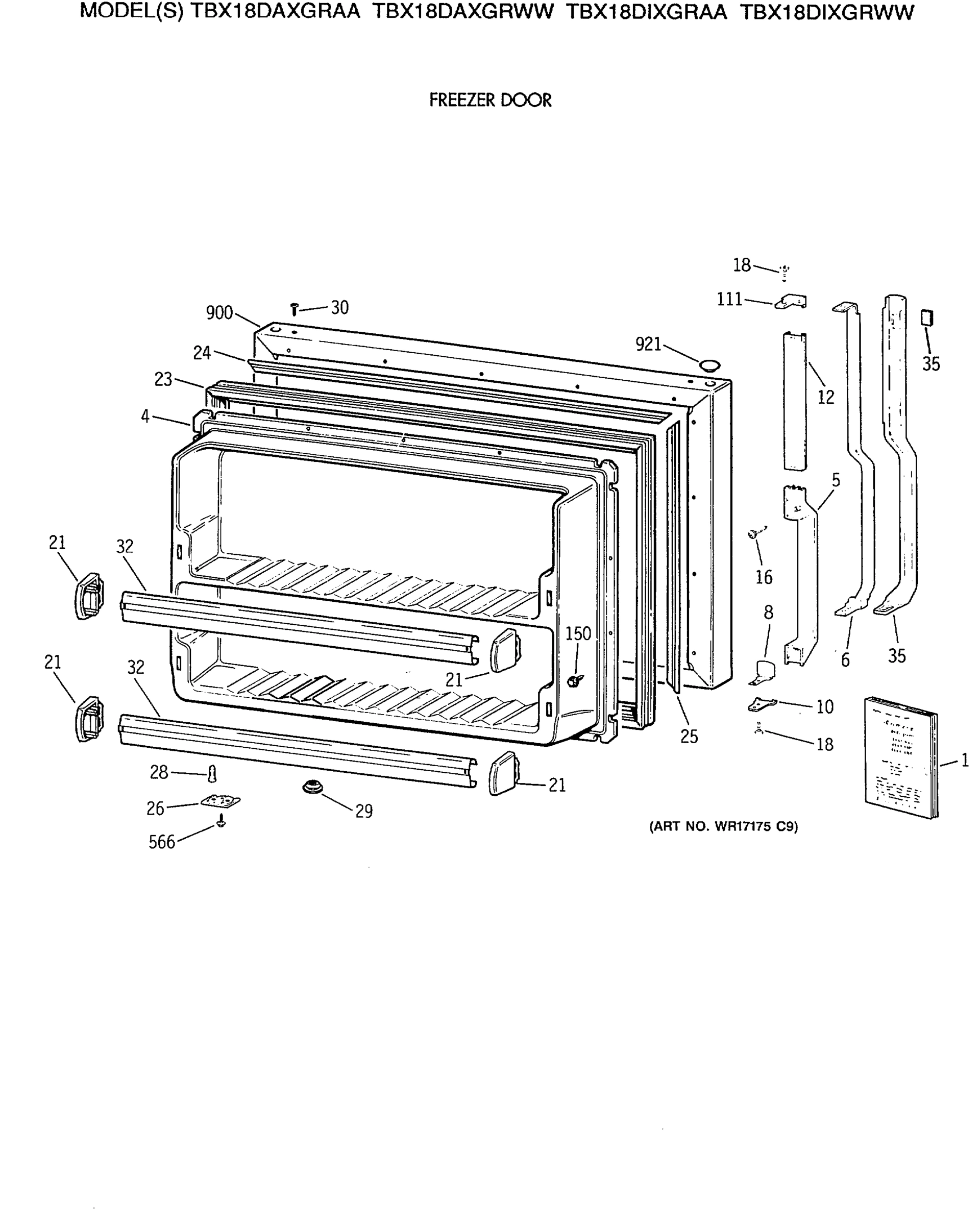 FREEZER DOOR