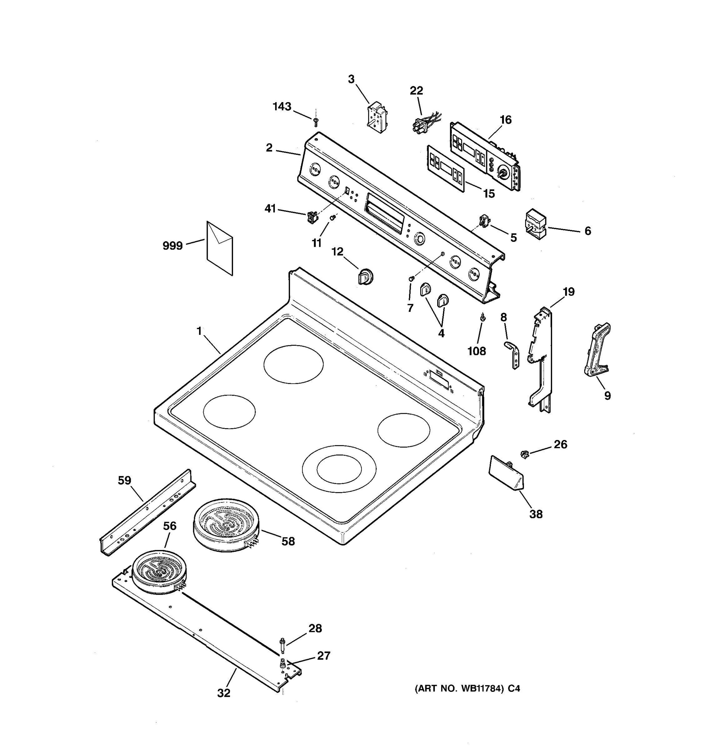 CONTROL PANEL & COOKTOP
