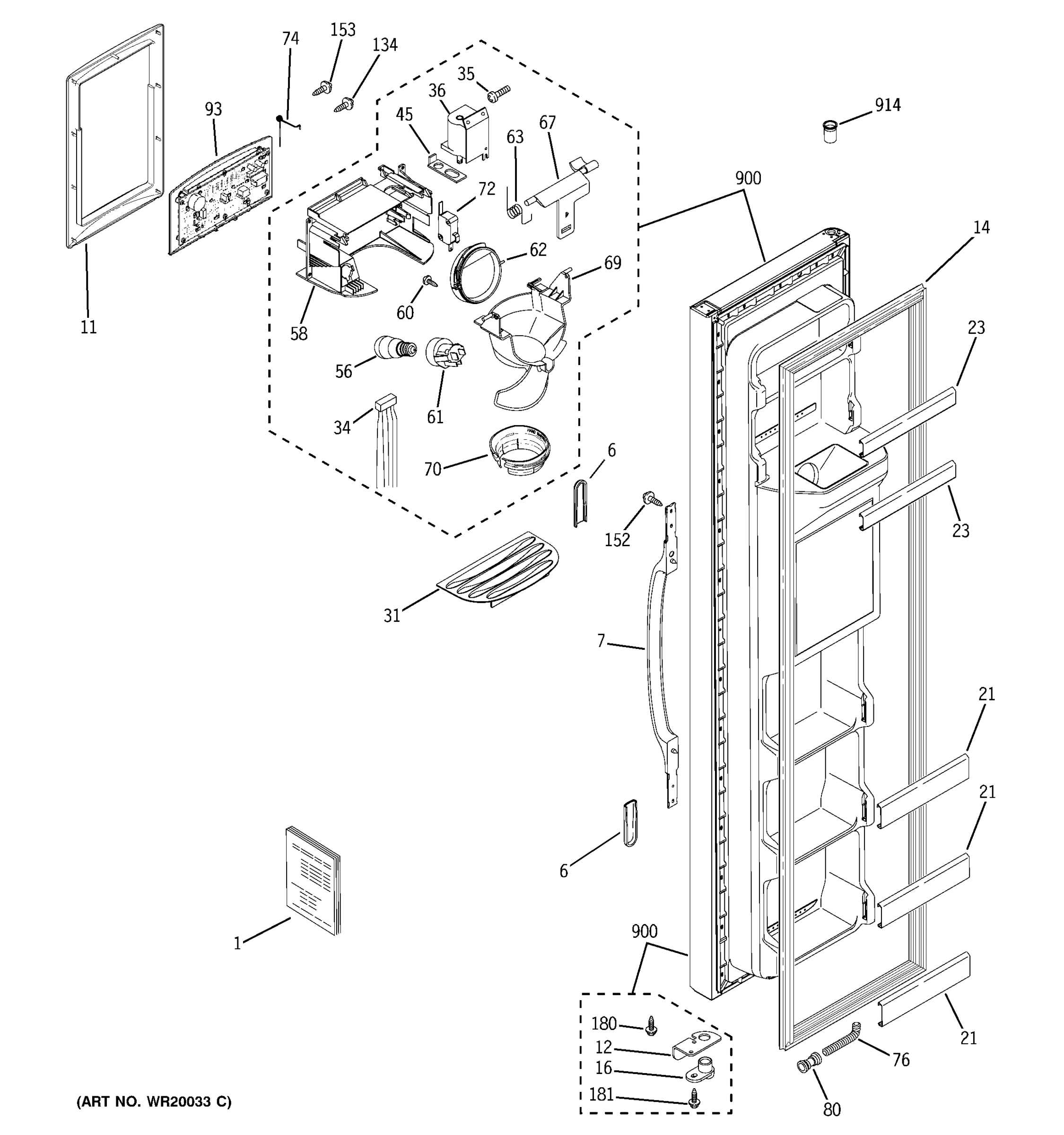 FREEZER DOOR