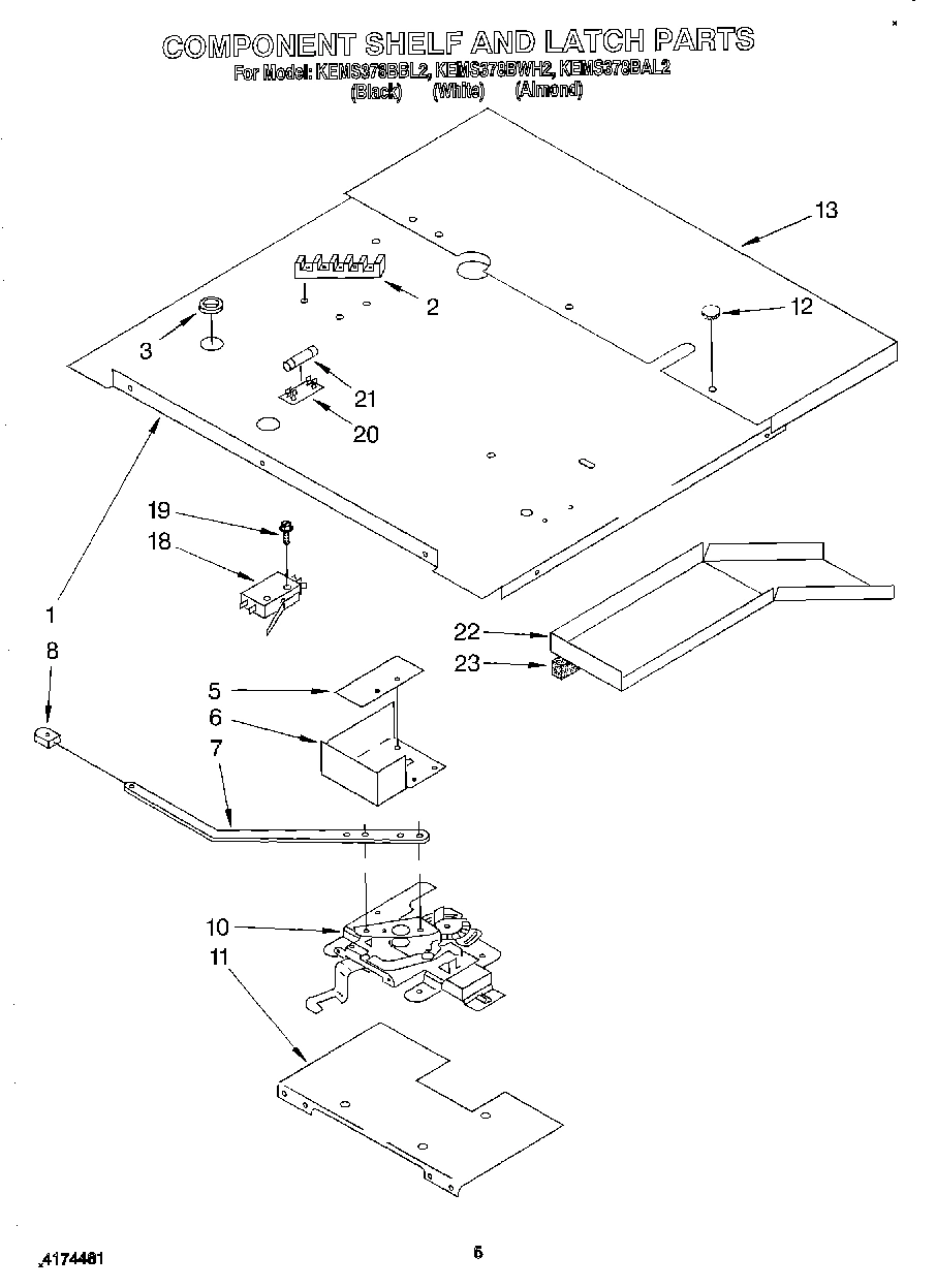 05 - COMPONENT SHELF AND LATCH