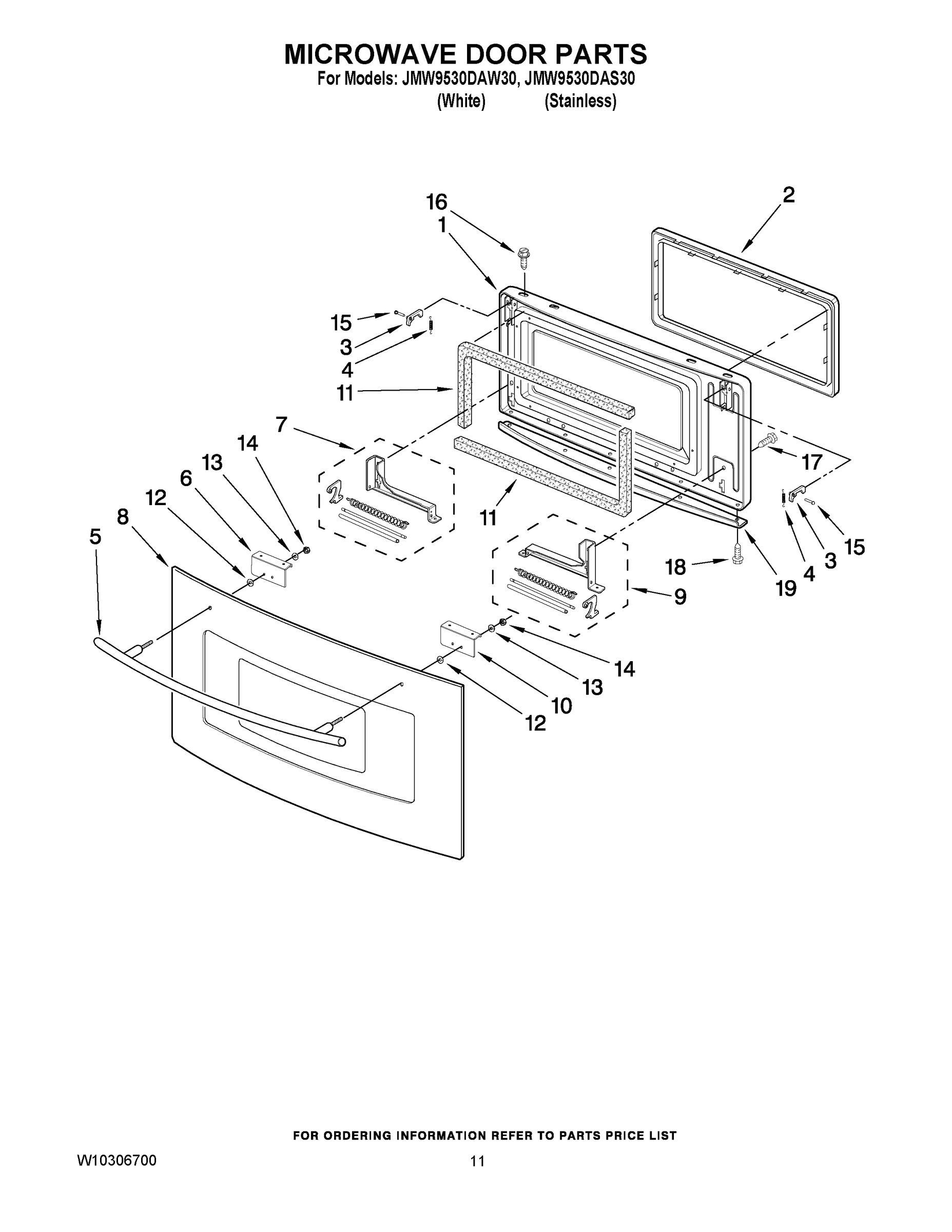 07 - MICROWAVE DOOR PARTS