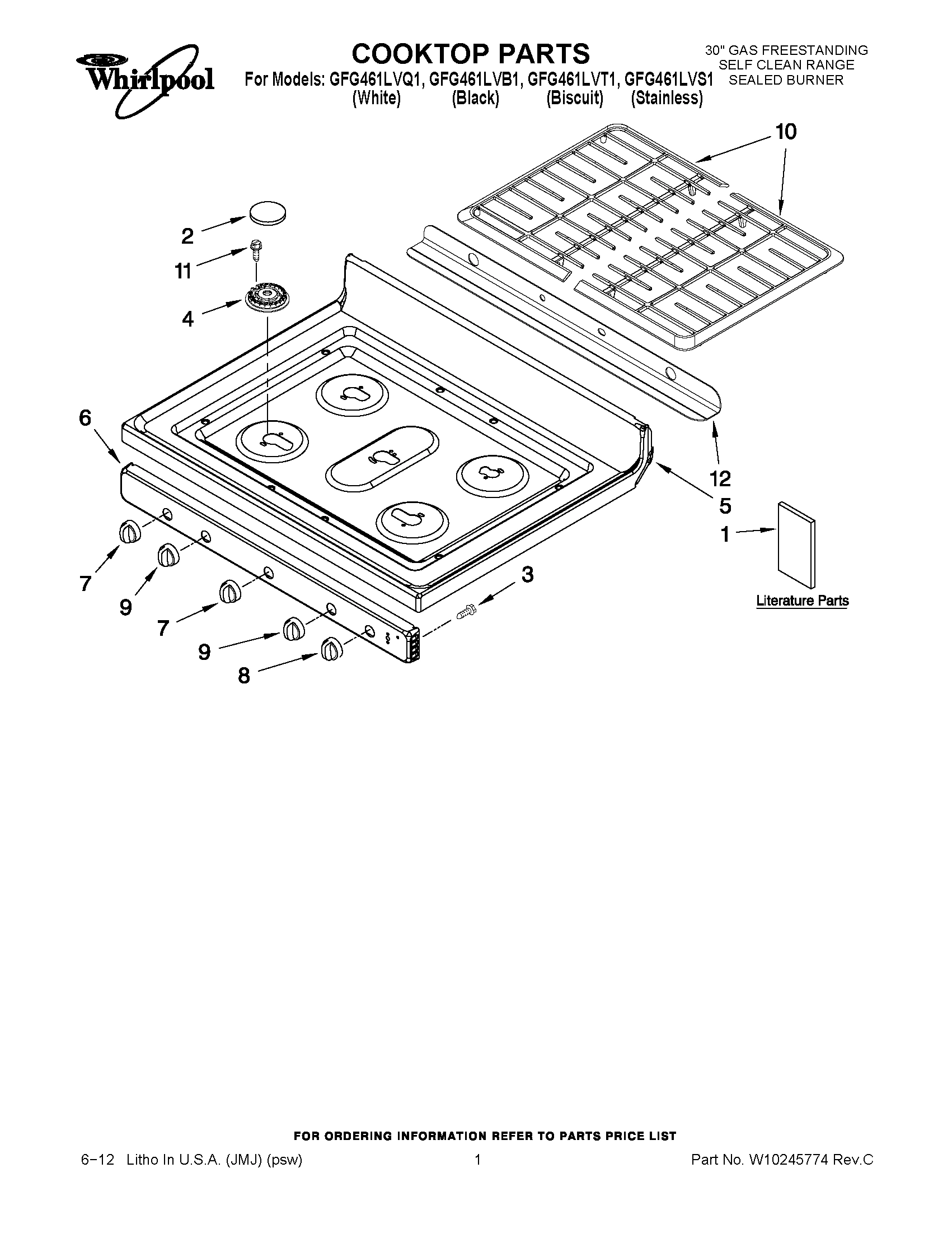 01 - COOKTOP PARTS