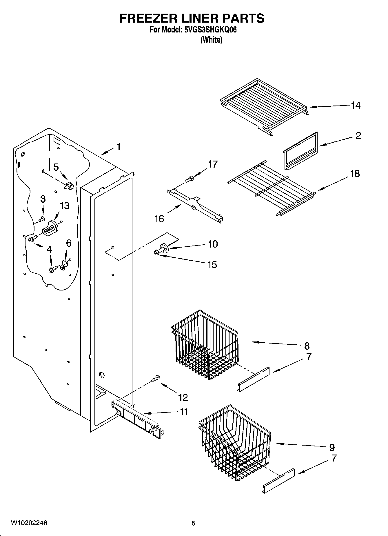 04 - FREEZER LINER PARTS