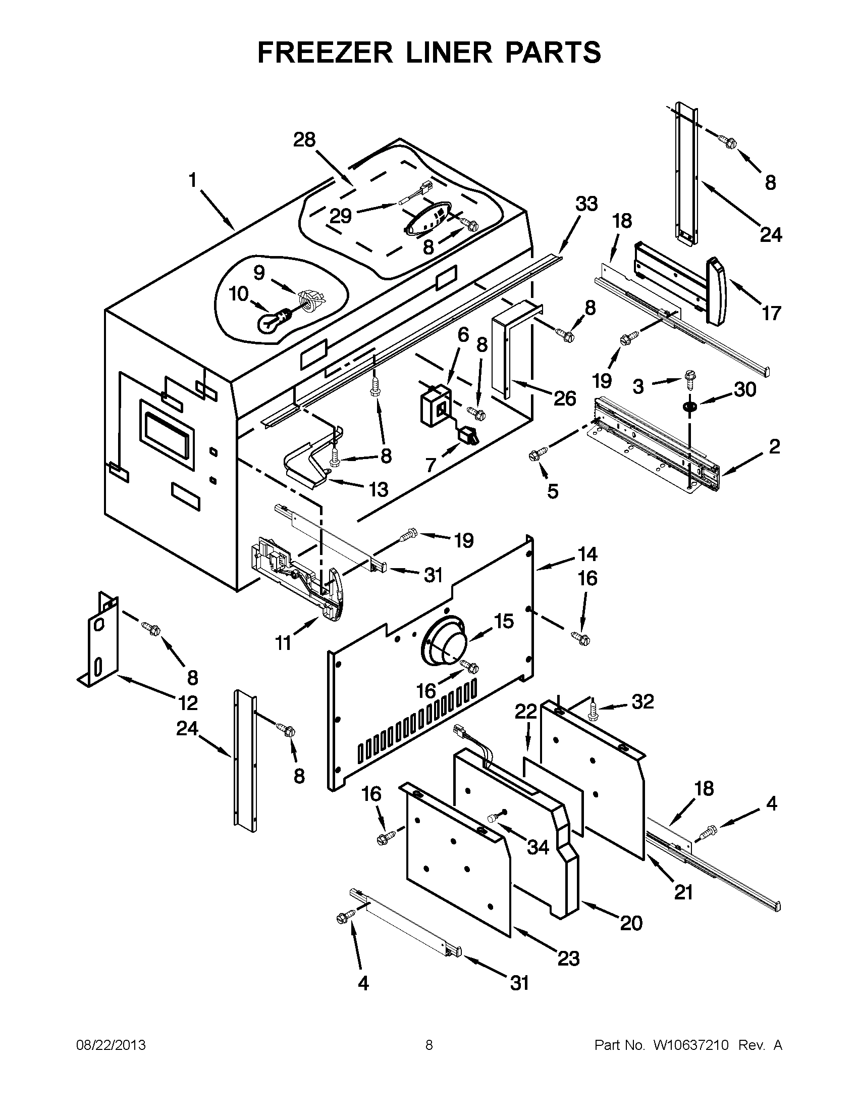 05 - FREEZER LINER PARTS