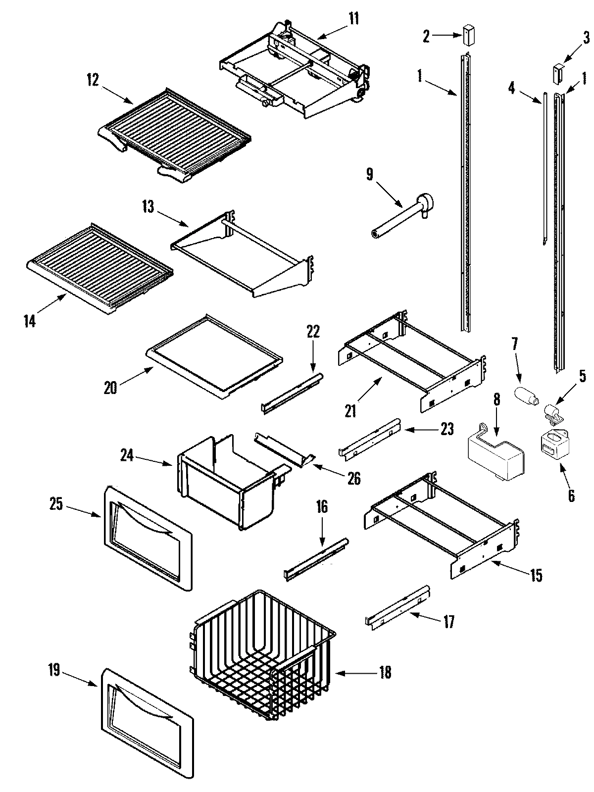 09 - SHELVES & ACCESSORIES (FREEZER)